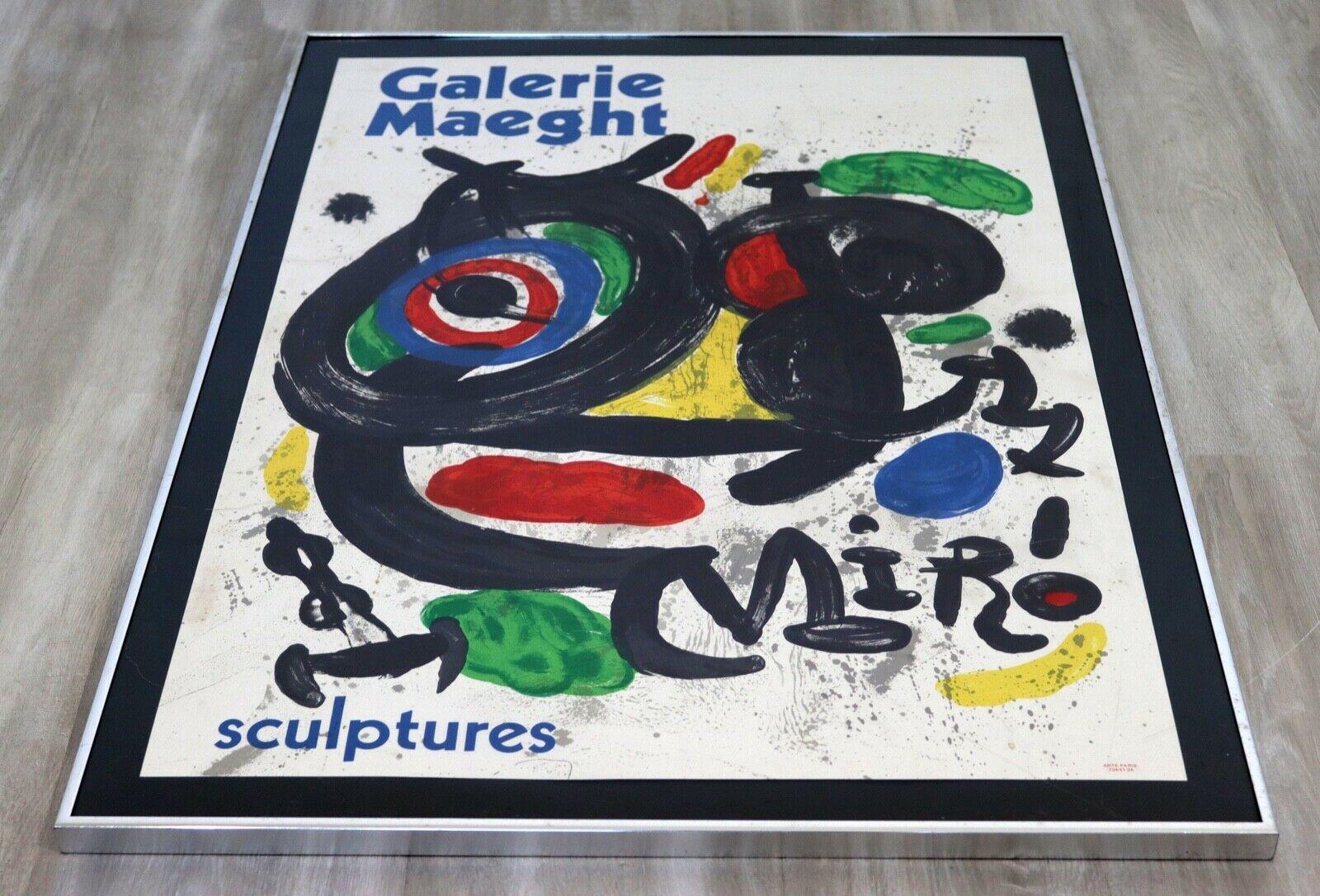 Joan Miro Gallerie Maeght Sculpture Modern Poster In Good Condition In Keego Harbor, MI