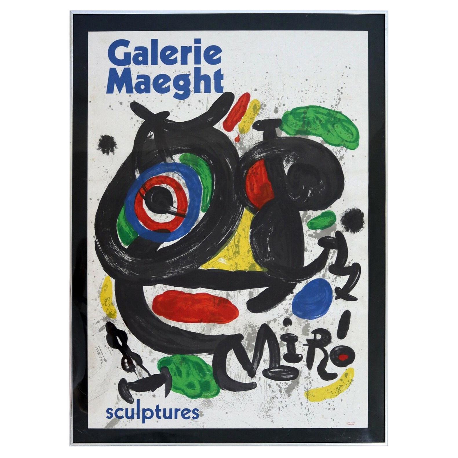 Joan Miro Gallerie Maeght Sculpture Modern Poster