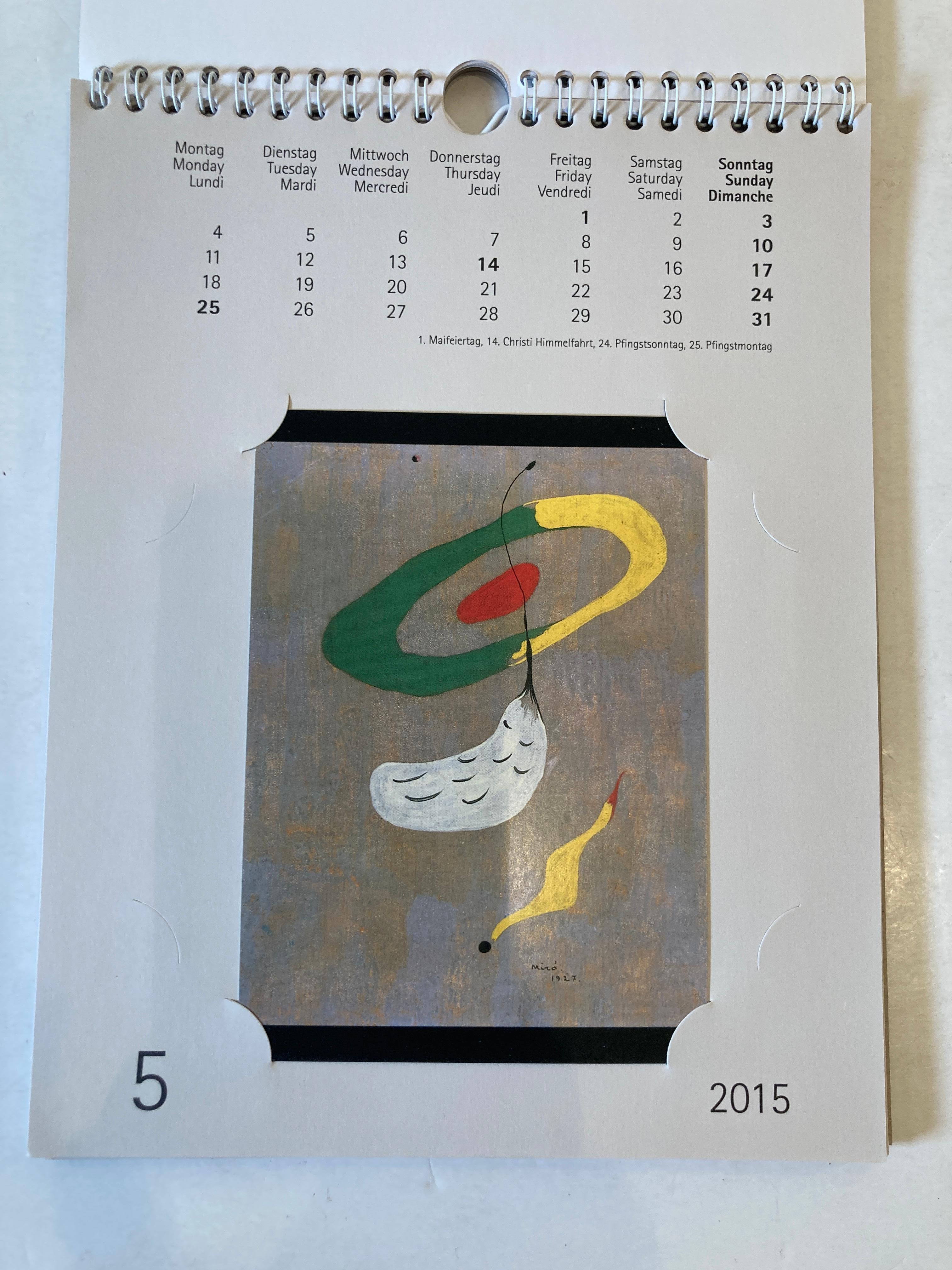 Paper Joan Miro Kalender 2015 For Sale