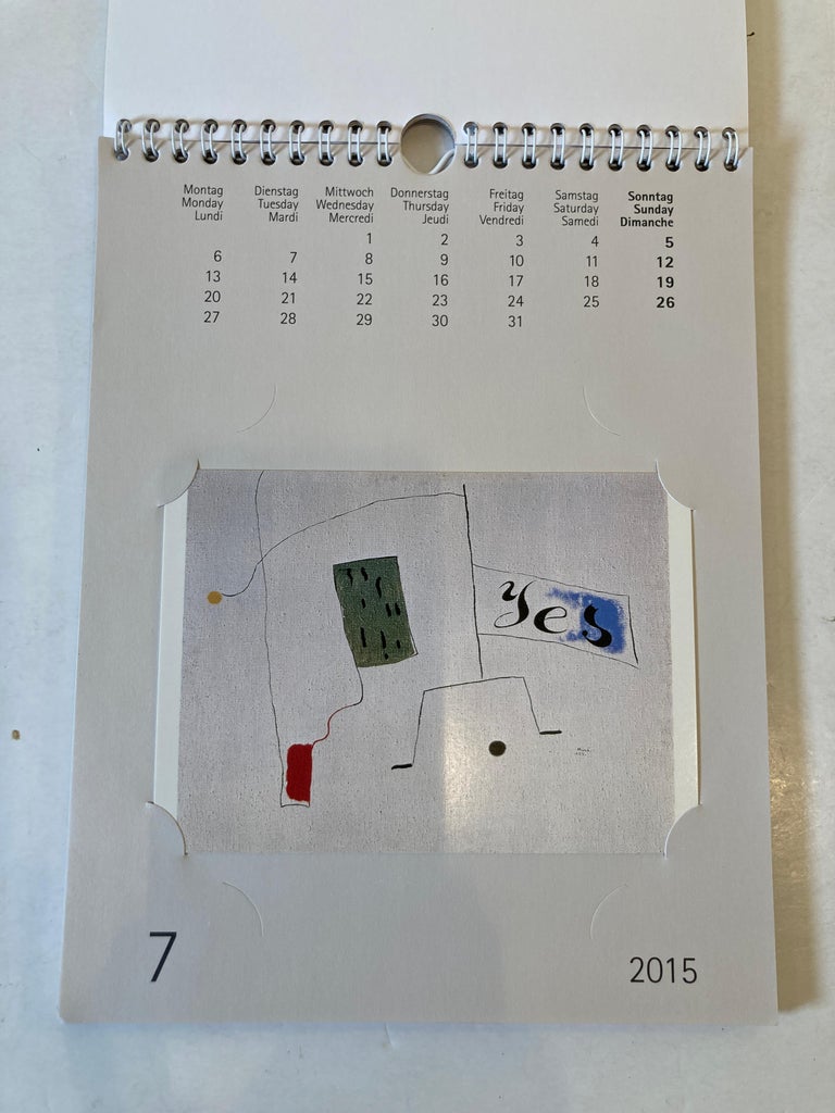 Joan Miro Kalender 2015 For Sale at 1stDibs