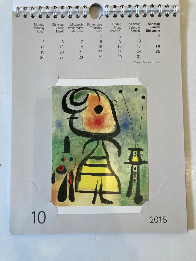 Joan Miro Kalender 2015 For Sale at 1stDibs