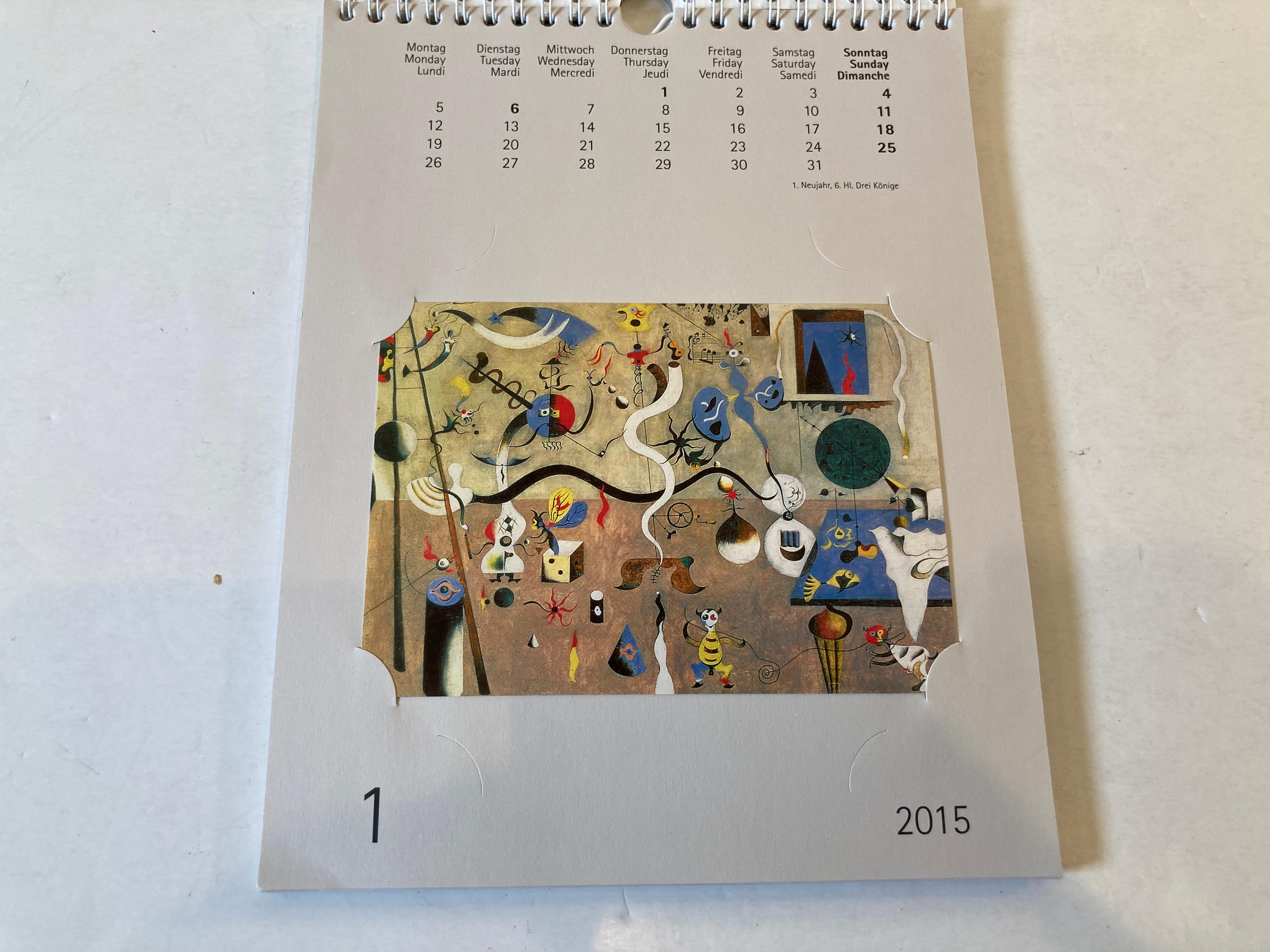 Modern Joan Miro Kalender 2015 For Sale