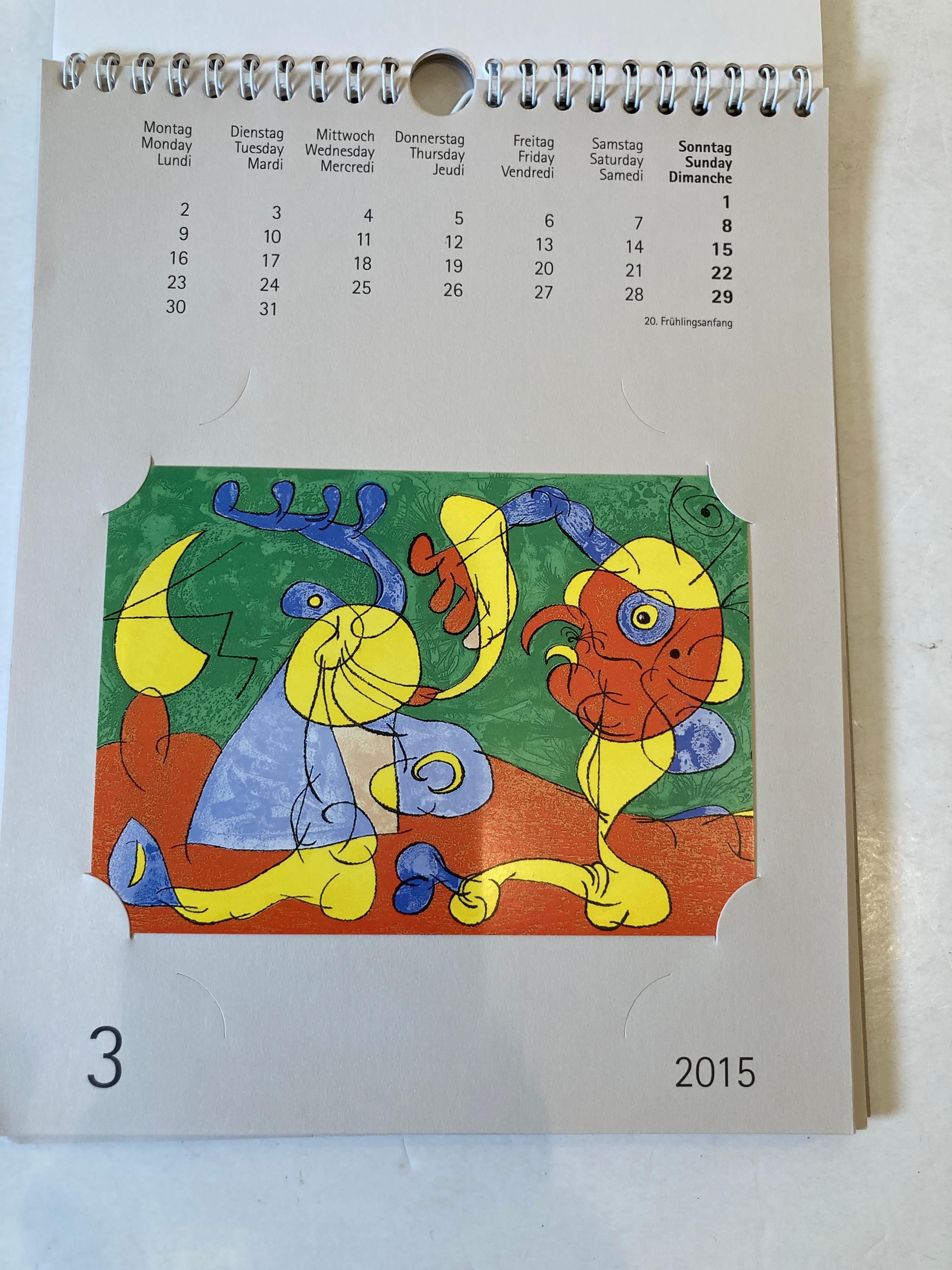 Joan Miro Kalender 2015 In Good Condition For Sale In North Hollywood, CA