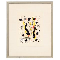 Joan Miró "La Bague du Sanglier" Lithograph, Signed and Numbered, 1967
