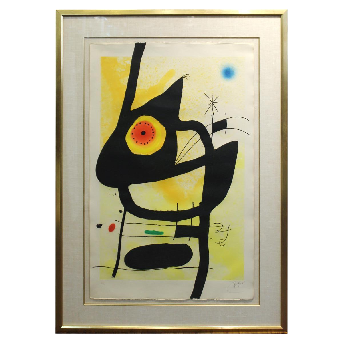 Joan Miro 'La Femme Des Sables' Modern Signed Print