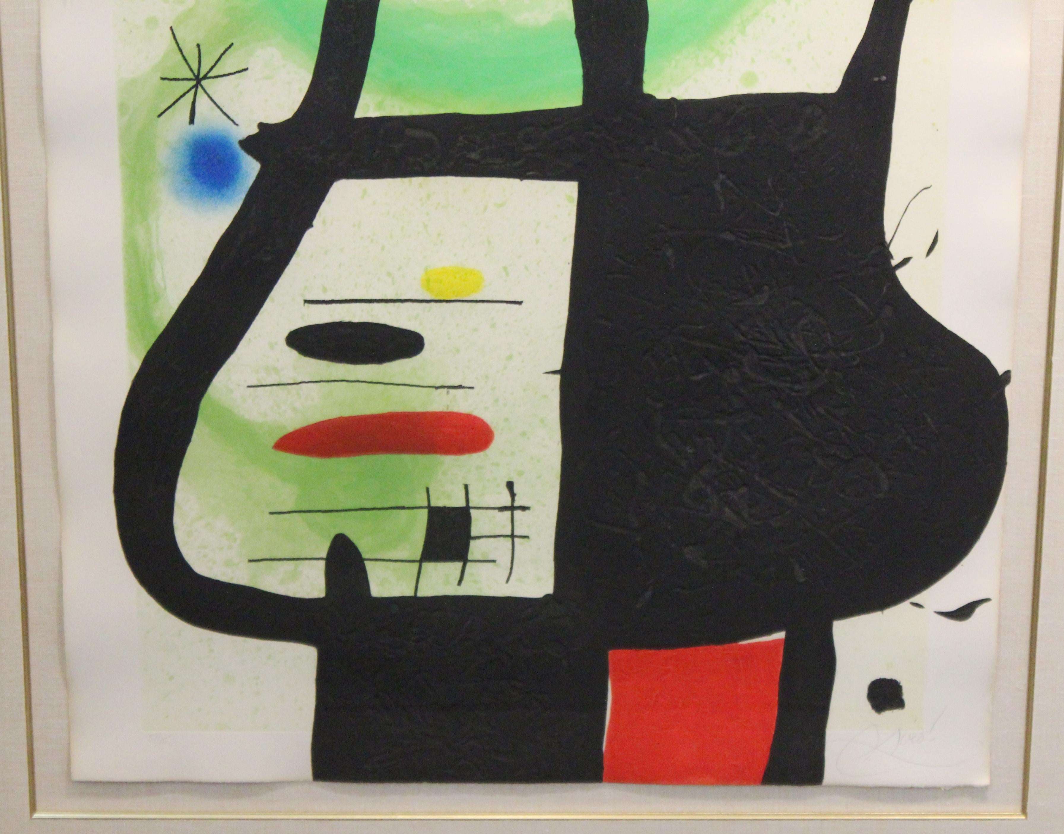 Mid-20th Century Joan Miro 'La Sorciere' Modern Signed Print