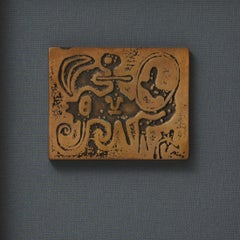 Joan Miró, "Laurels Number One", relief en bronze patiné, d'après une gravure de 1947