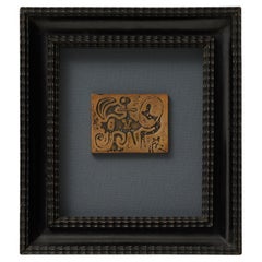 Joan Miró, "Laurels Number One", Patinated Bronze Relief, After 1947 Engraving