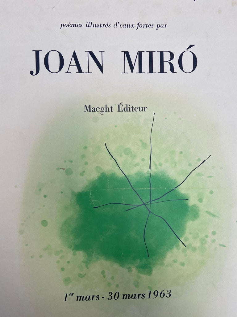 European Joan Miro, Le point Cardinal, 1963, Exhibition Poster For Sale