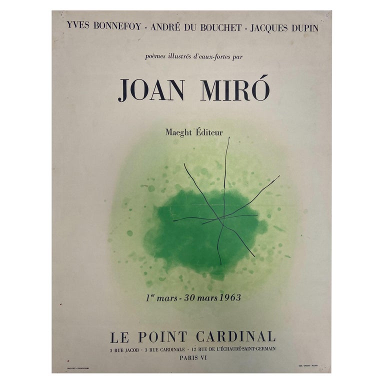 Joan Miro, Le point Cardinal, 1963, Exhibition Poster For Sale