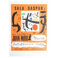 Joan Miró "Les Essències de la Terra" Cartel de Exposición - Sala Gaspar
