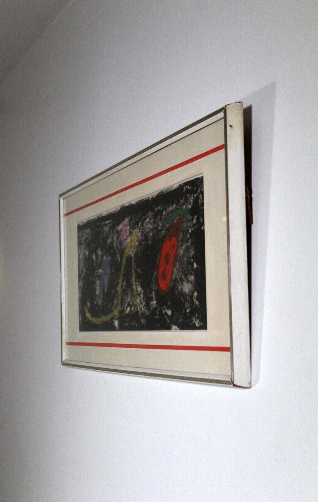 A classic modern lithograph titled Les Penalites De L'enfer Ou Les Nouvelles-Hebrides by Joan Miro. Hand signed on the bottom right with an AP annotation on the bottom left. Published in 1974. From a portfolio of 25 lithographs. Les Penalities de