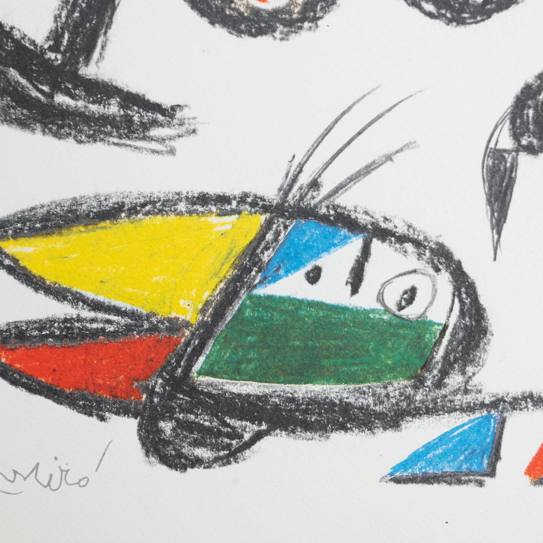 European Joan Miró Limited Edition Photolithography, circa 1970 For Sale