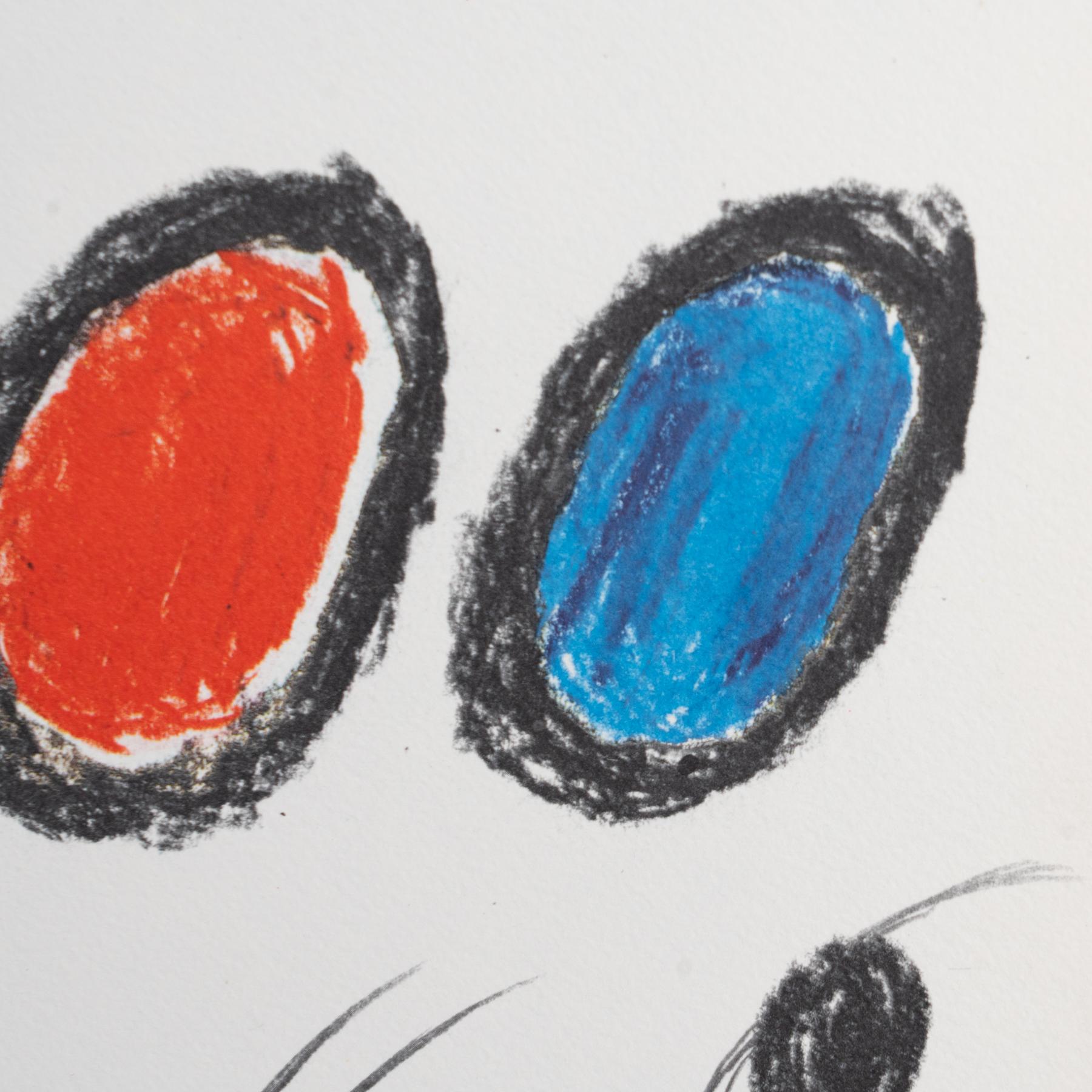 Fin du 20e siècle Photolithographie à tirage limité de Joan Miró, vers 1970 en vente