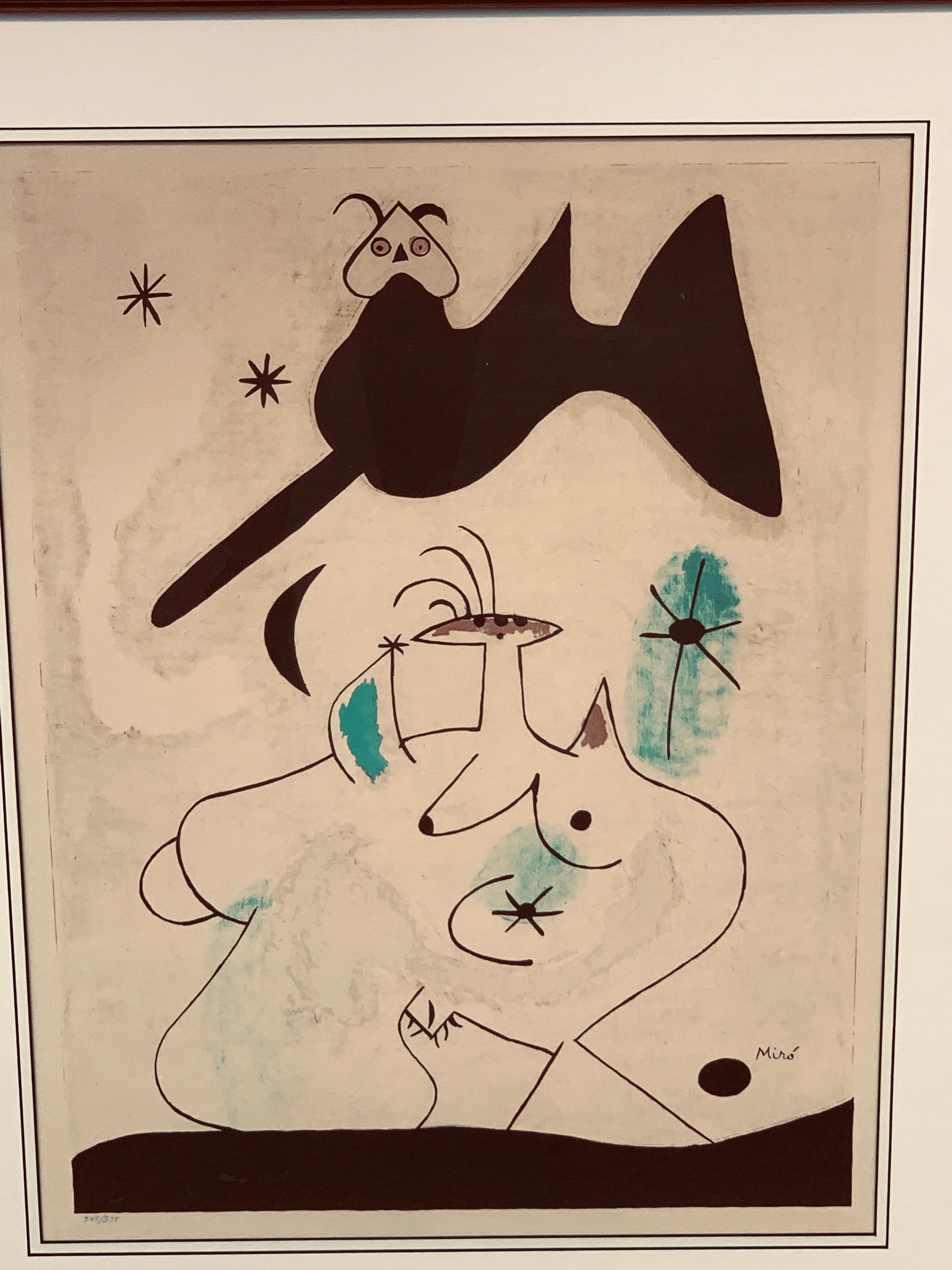 Modern Joan Miro Lithograph 349/375 For Sale