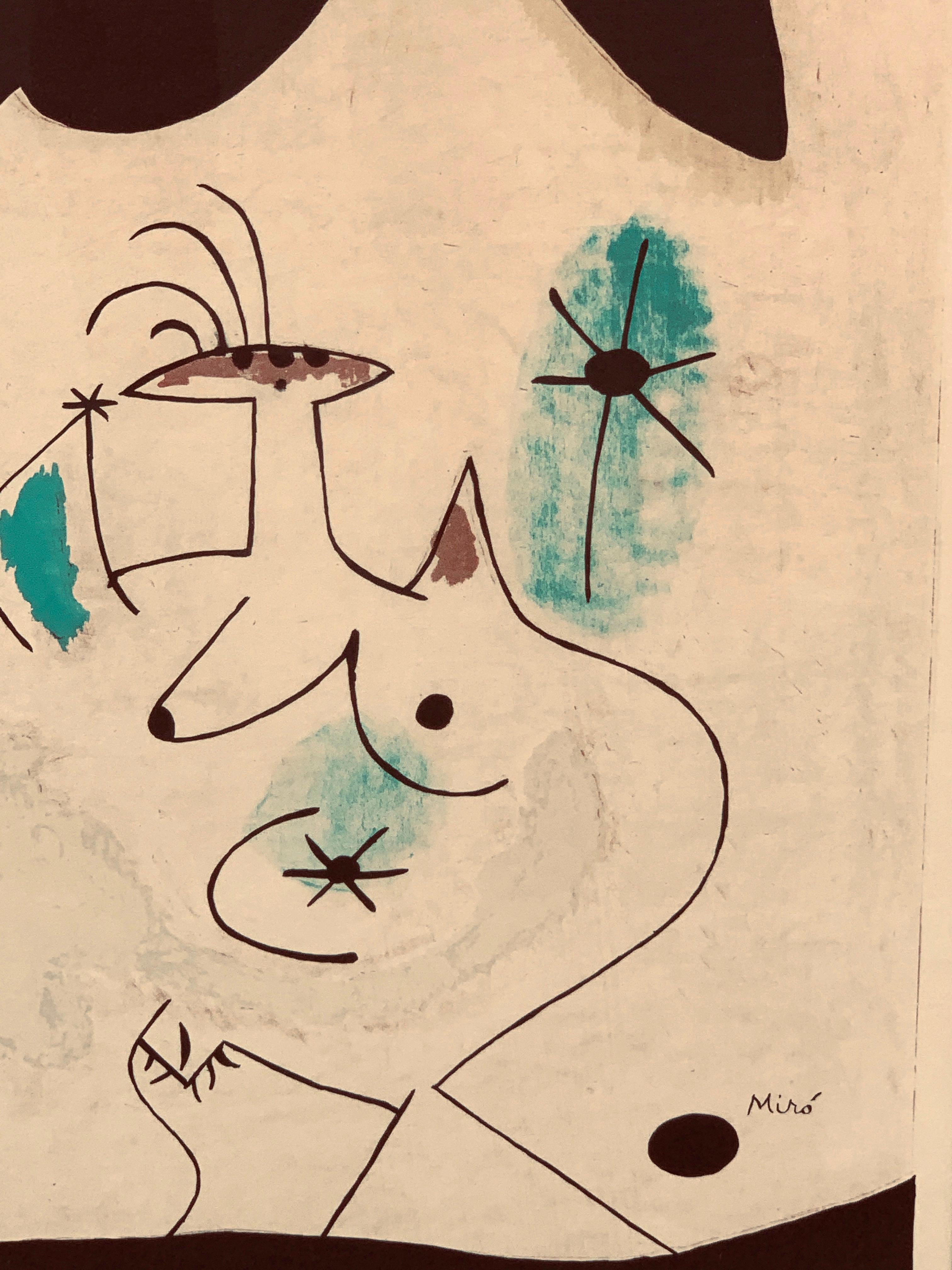 Spanish Joan Miro Lithograph 349/375 For Sale