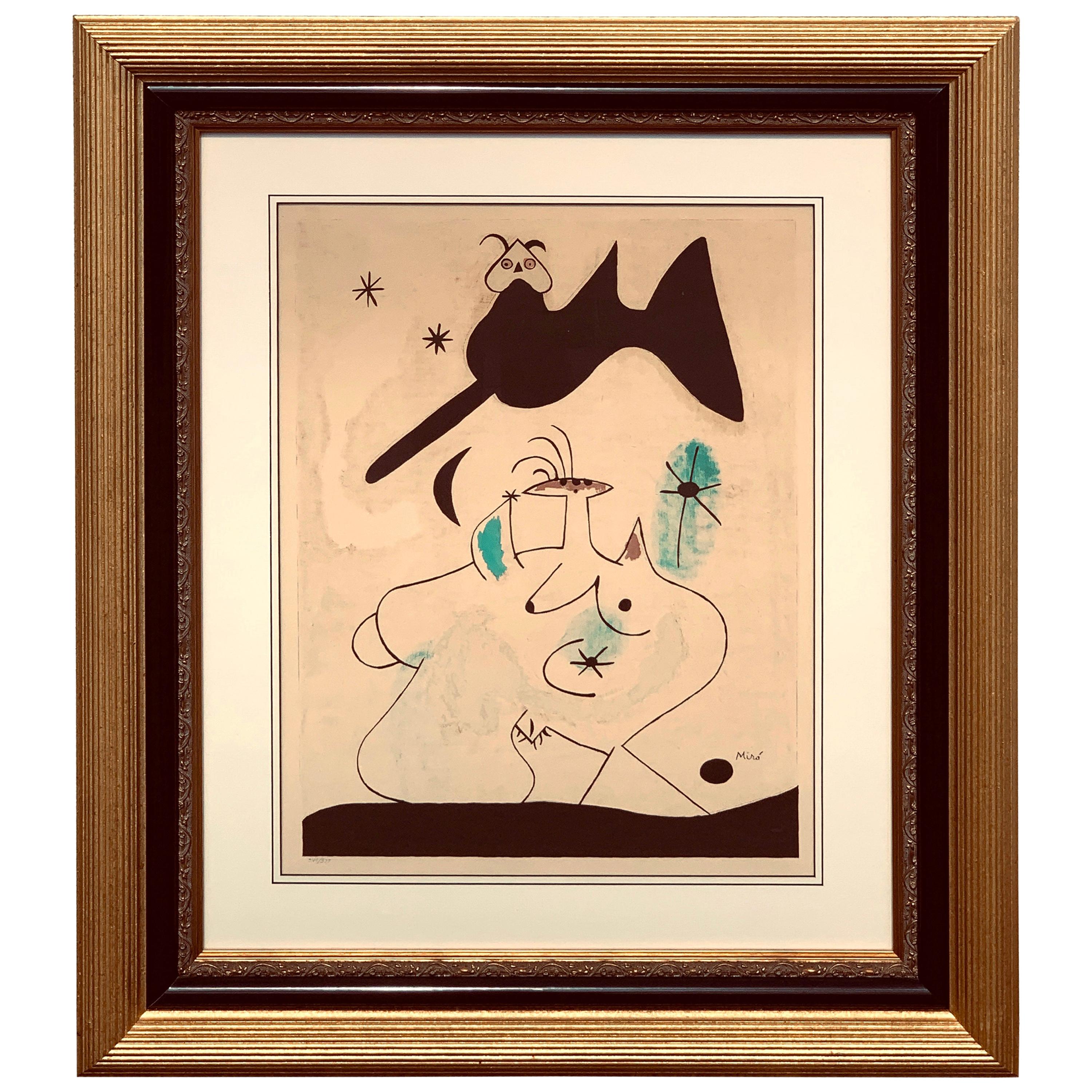 Joan Miro Lithograph 349/375 For Sale