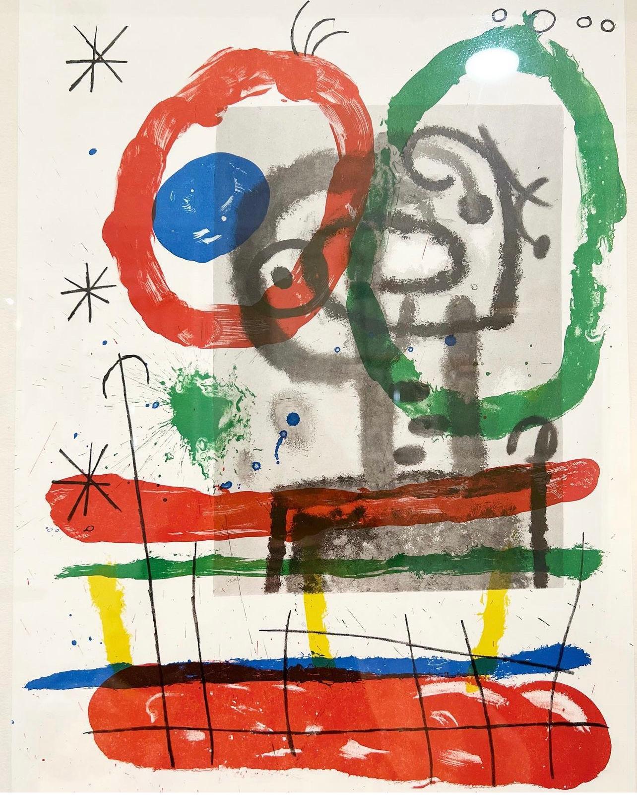 Mid-Century Modern Joan Miró Lithograph, Derriere le Miroir For Sale