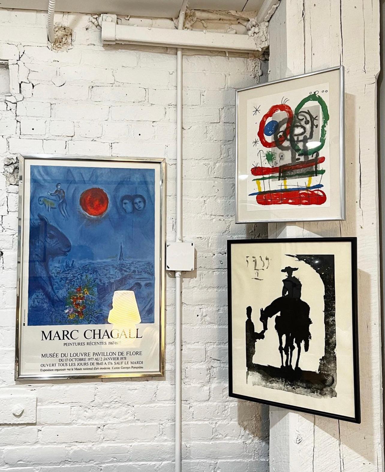 Art Glass Joan Miró Lithograph, Derriere le Miroir For Sale