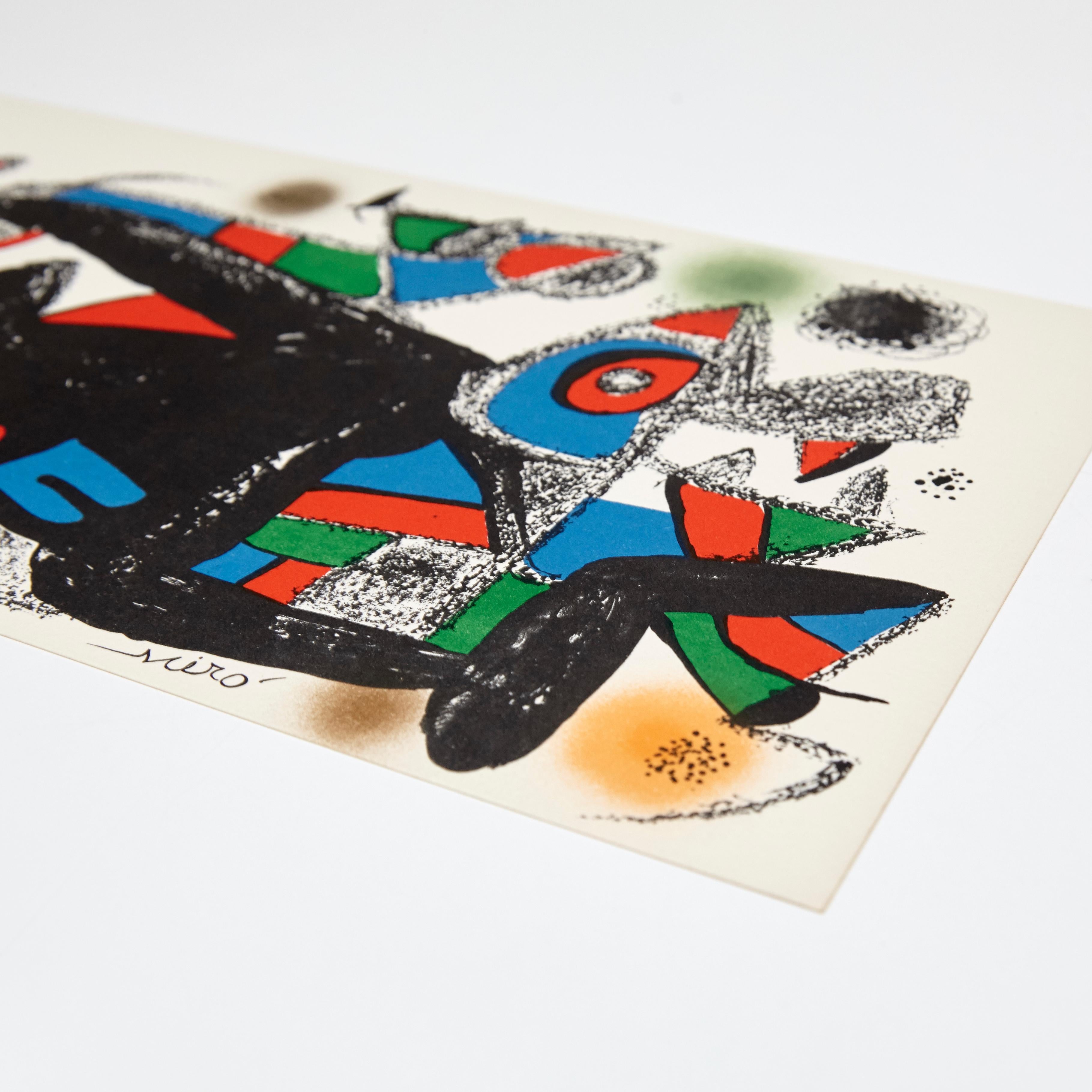 Lithograph on Guarro paper
Edition of 1.500 
Signed by Joan Miró on the plate


This lithography by Joan Miró, dated 1974, features Jacques Dupin Mirós text “Miró scultore” a testimony in itself of the close collaboration established throughout