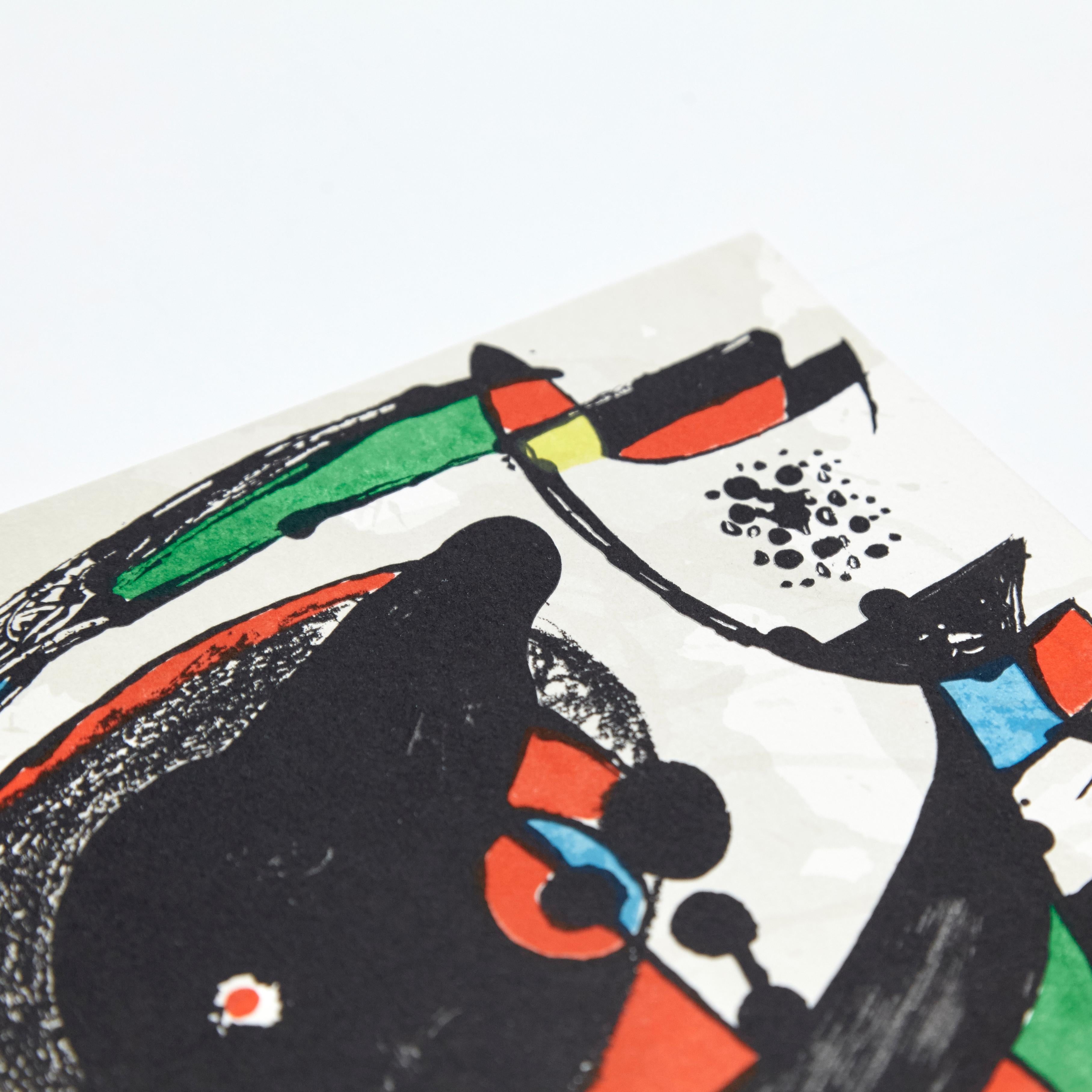 Lithograph on Guarro paper
Edition of 1.500
Signed by Joan Miró on the plate


This lithography by Joan Miró, dated 1974, features Jacques Dupin Mirós text “Miró scultore” a testimony in itself of the close collaboration established throughout