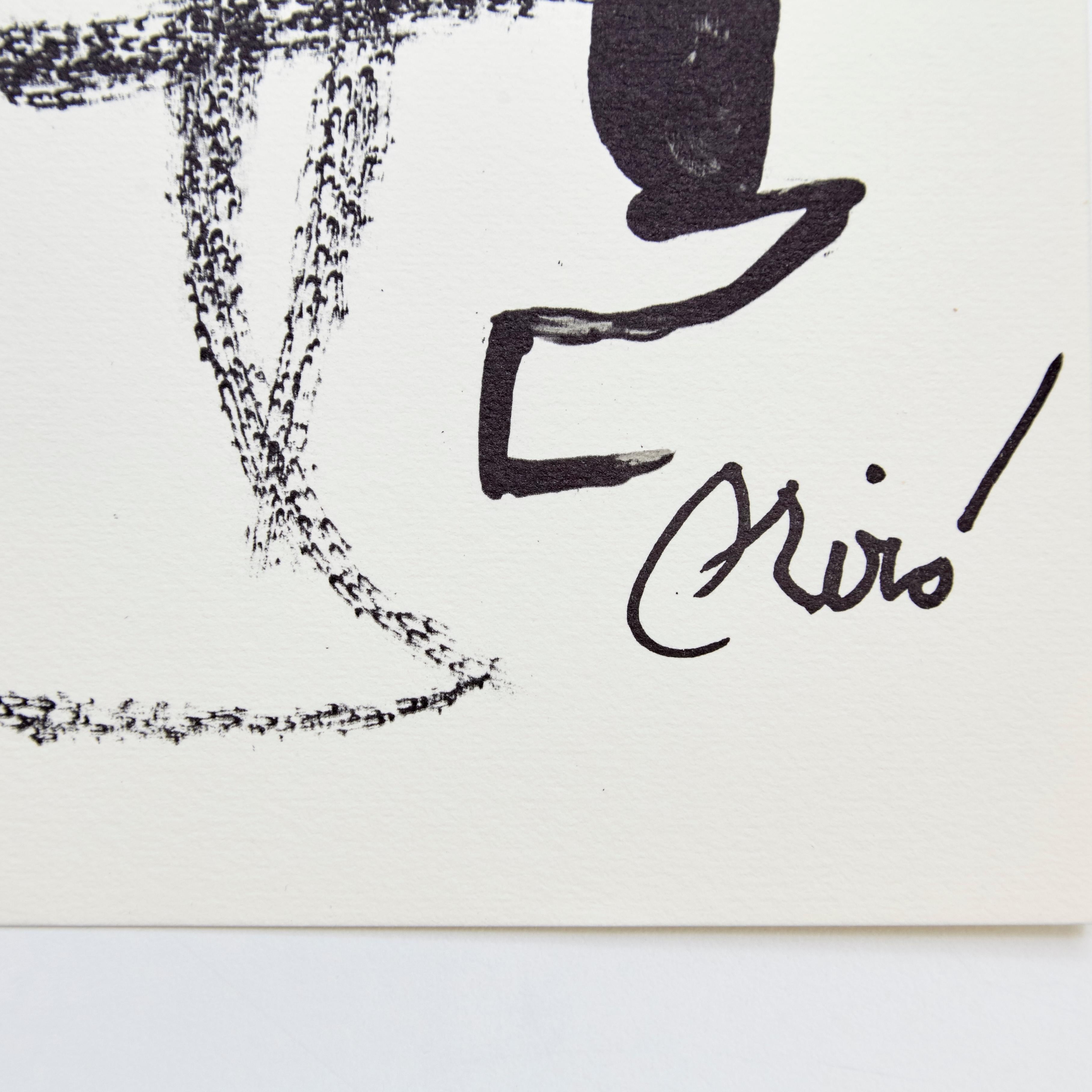 Mid-Century Modern Joan Miro Lithograph