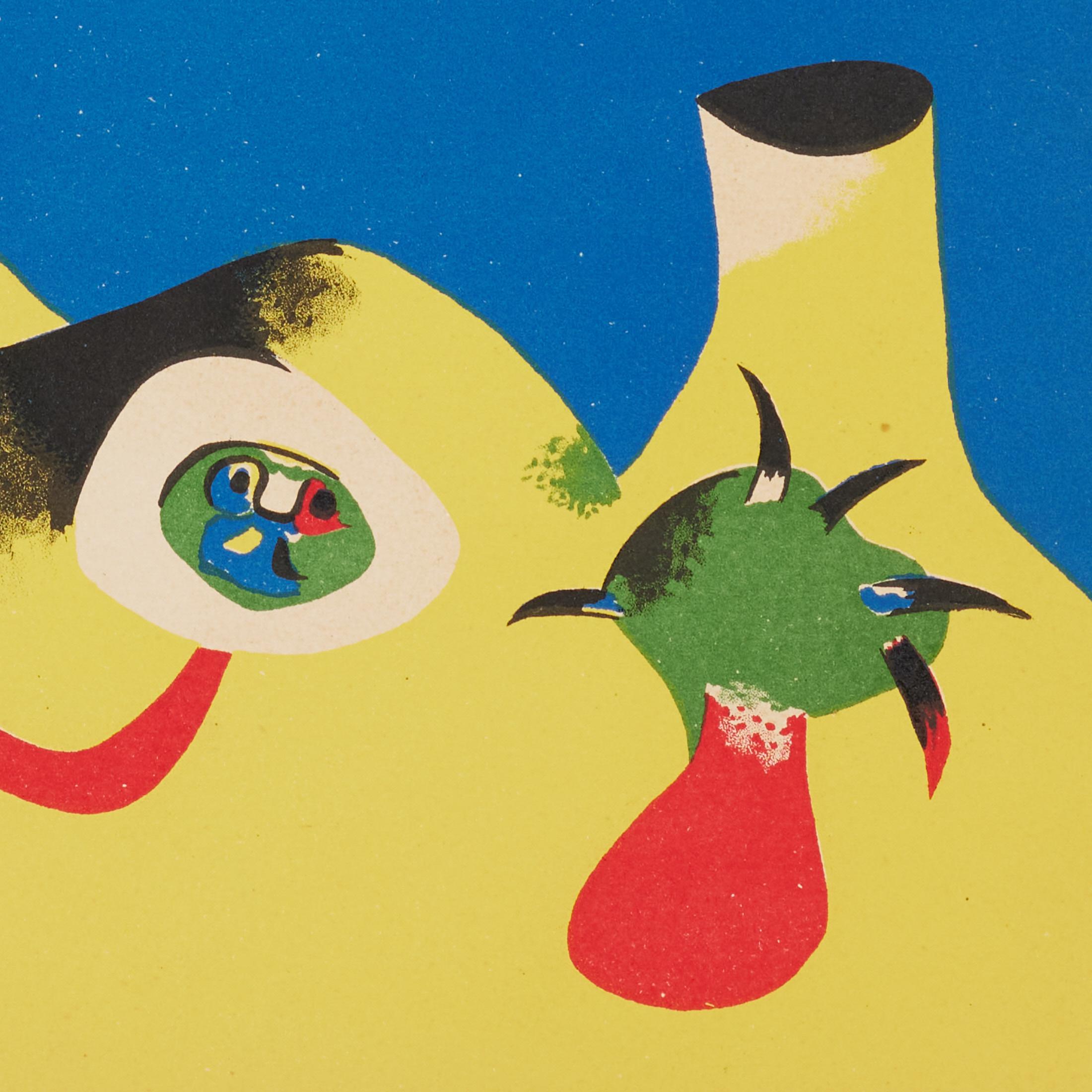 Joan Miró Lithographie pour Verve, 1937 - Imprimée par Mourlot, Paris Signée dans la plaque en vente 3