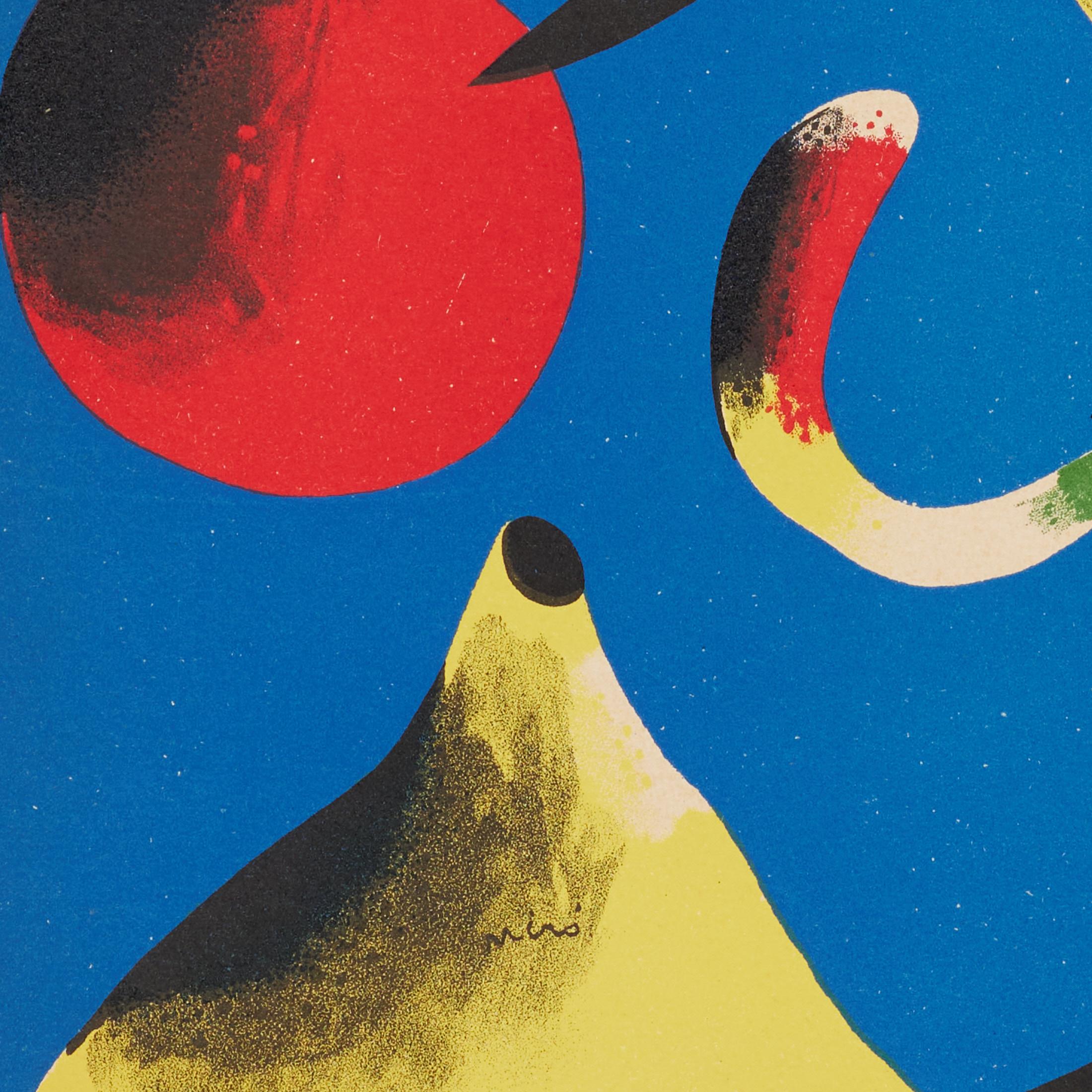 Joan Miró Lithographie pour Verve, 1937 - Imprimée par Mourlot, Paris Signée dans la plaque en vente 4