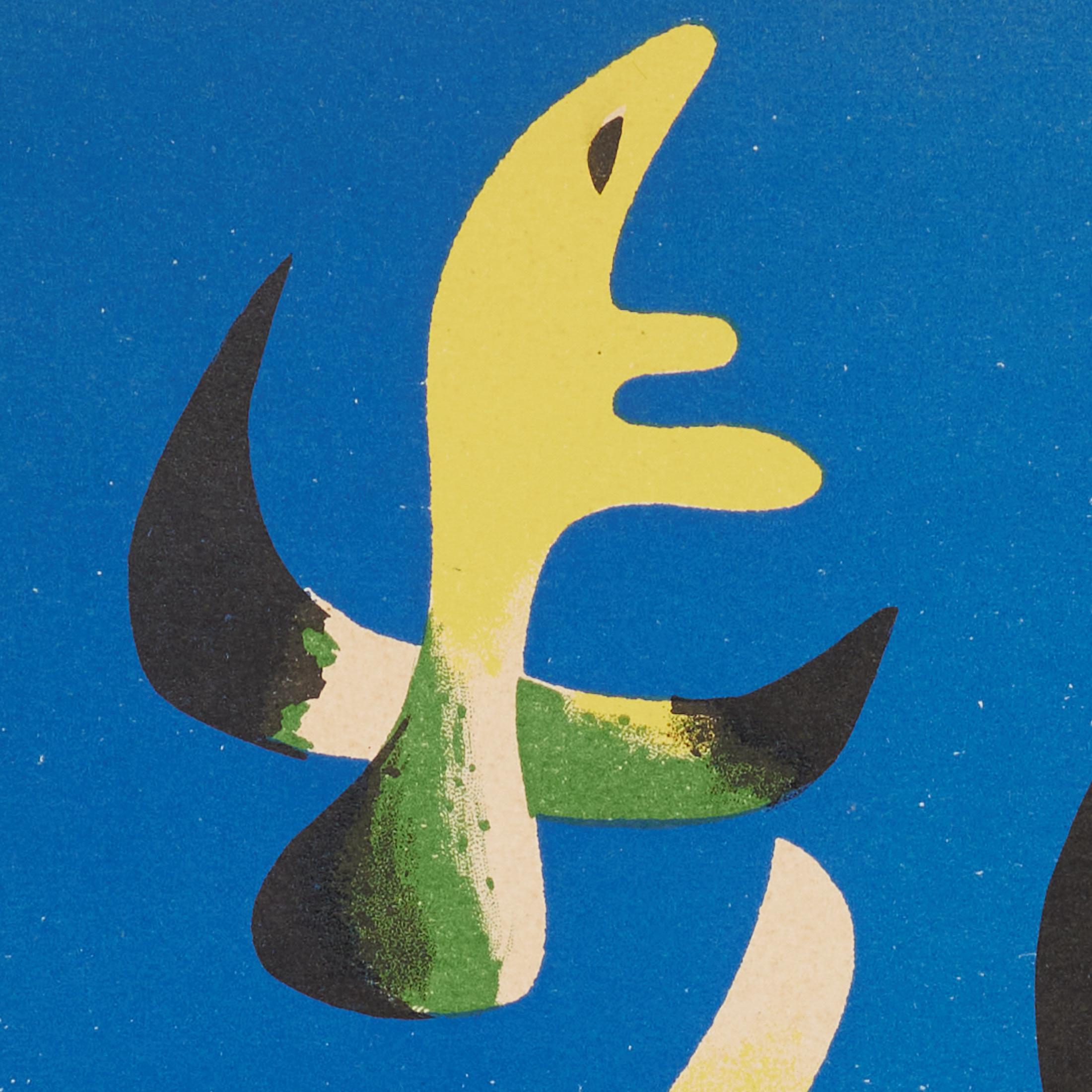 Joan Miró Lithographie pour Verve, 1937 - Imprimée par Mourlot, Paris Signée dans la plaque en vente 5