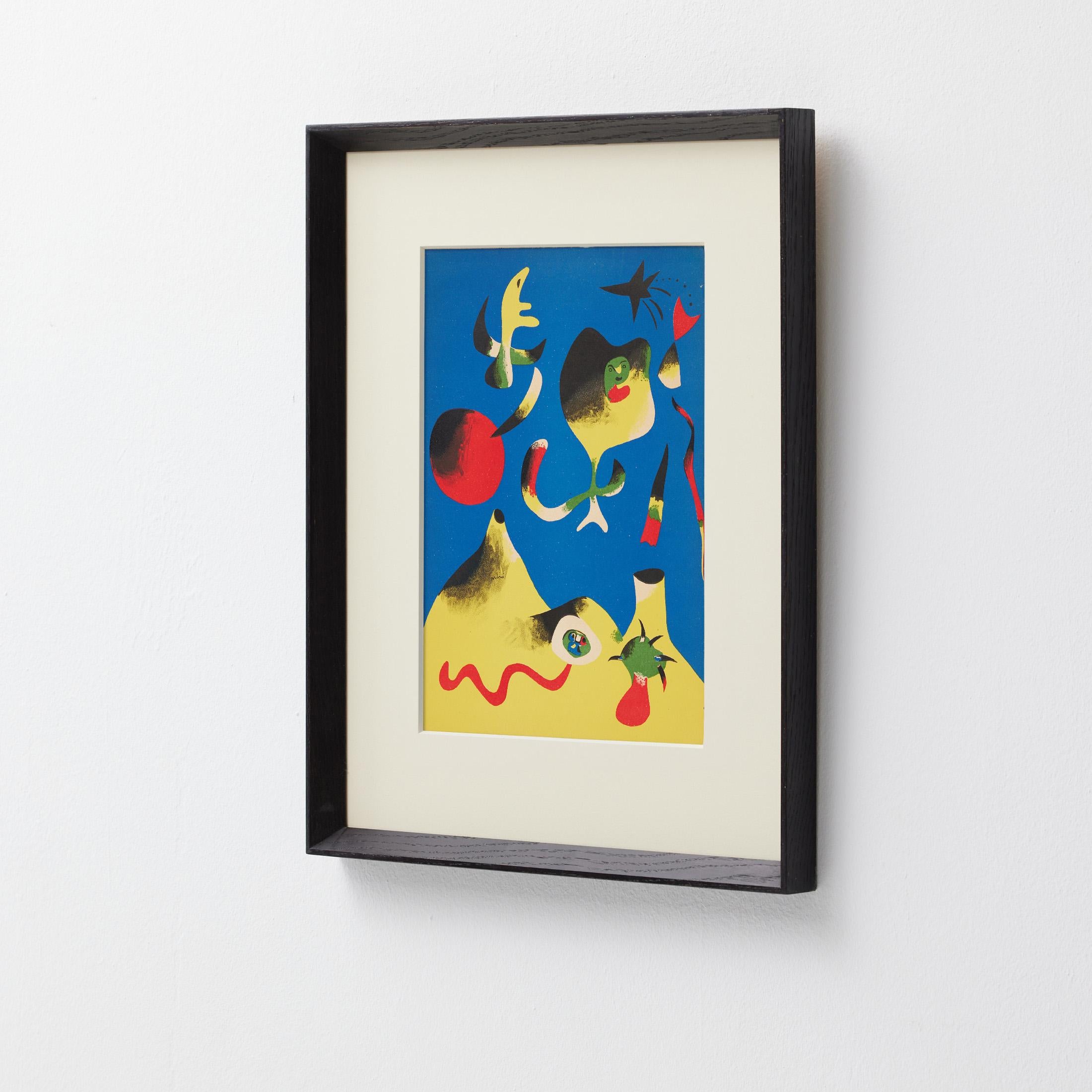 Joan Miró Lithographie pour Verve, 1937 - Imprimée par Mourlot, Paris Signée dans la plaque en vente 1