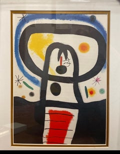 Vintage Joan Miro Lithograph from 1968 Mid Century Modern Fine Art