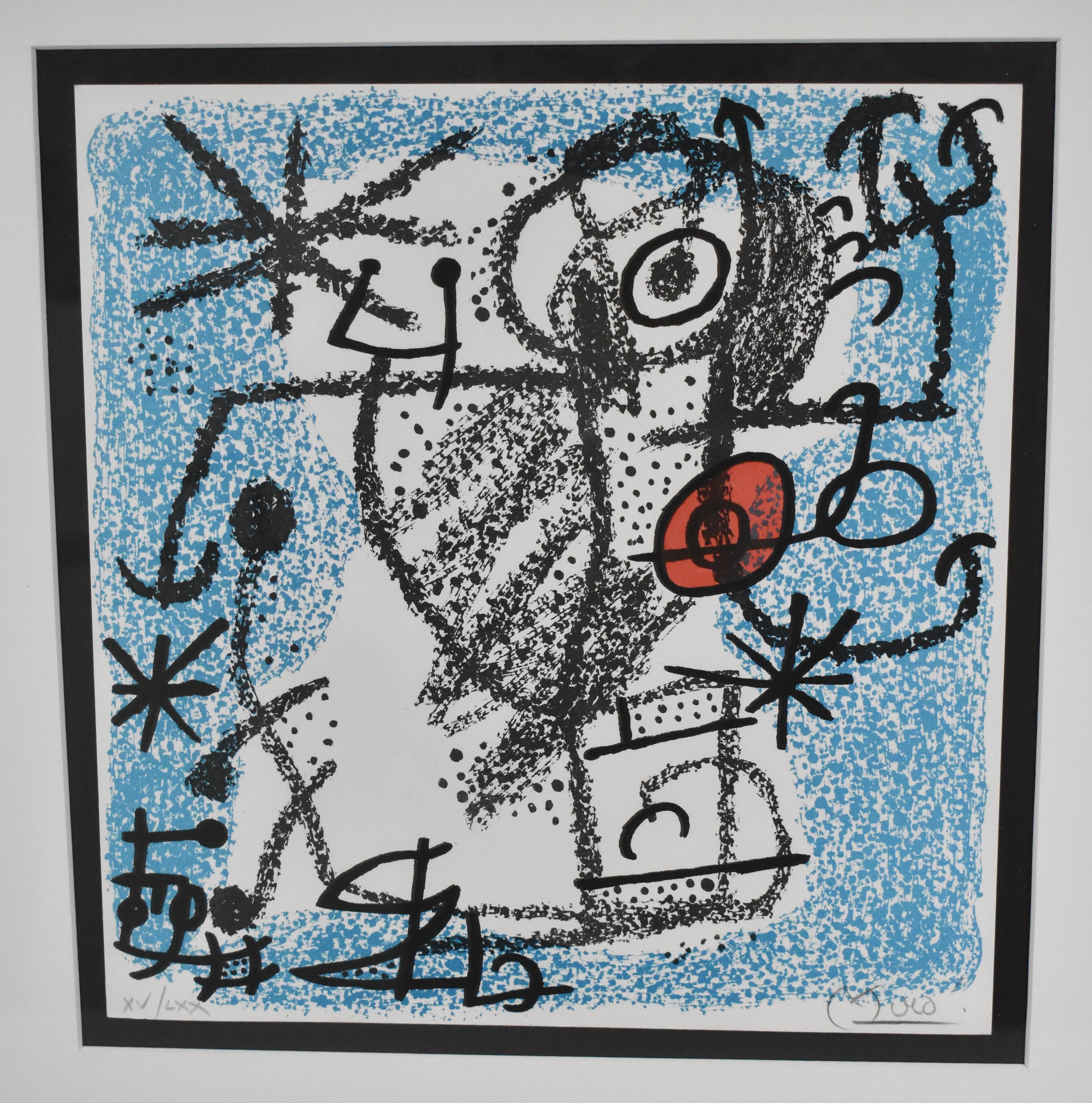 lithographie de 1968 de Joan Miro 1893-1983 