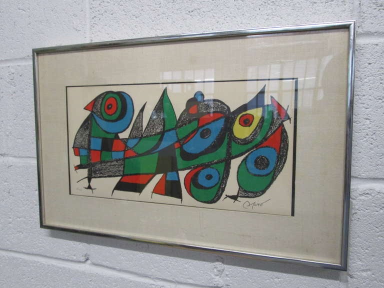 This is a Joan Miro lithograph. Titled: Miro Sculptor Japan. It was a print exclusively for Collector's Guild members. Signed in the stone. Numbered 2/1000 in pencil. Framed measures: 21.75