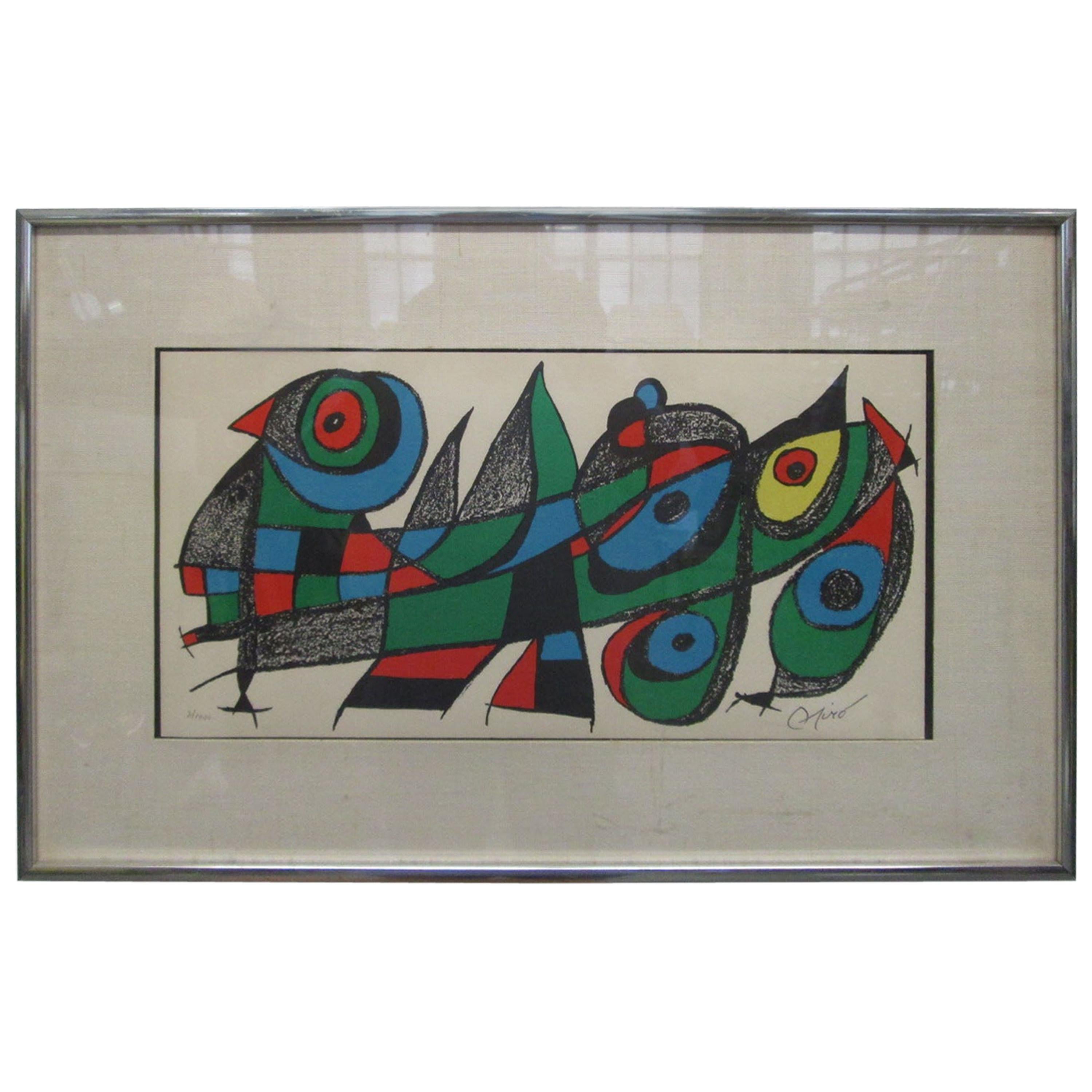Joan Miro Lithograph Titled "Miro Sculptor Japan, " Signed and Numbered For Sale