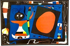 Joan Miró Lithograph, "Woman With A Mirror", Framed