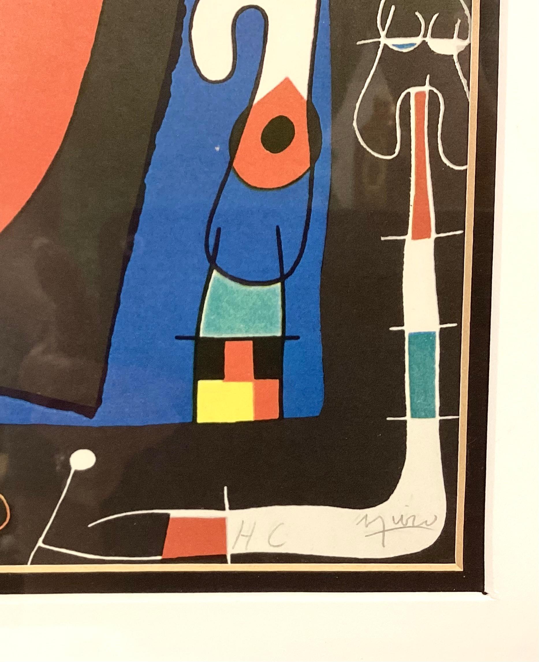 Papier Lithographie de Joan Miró, 