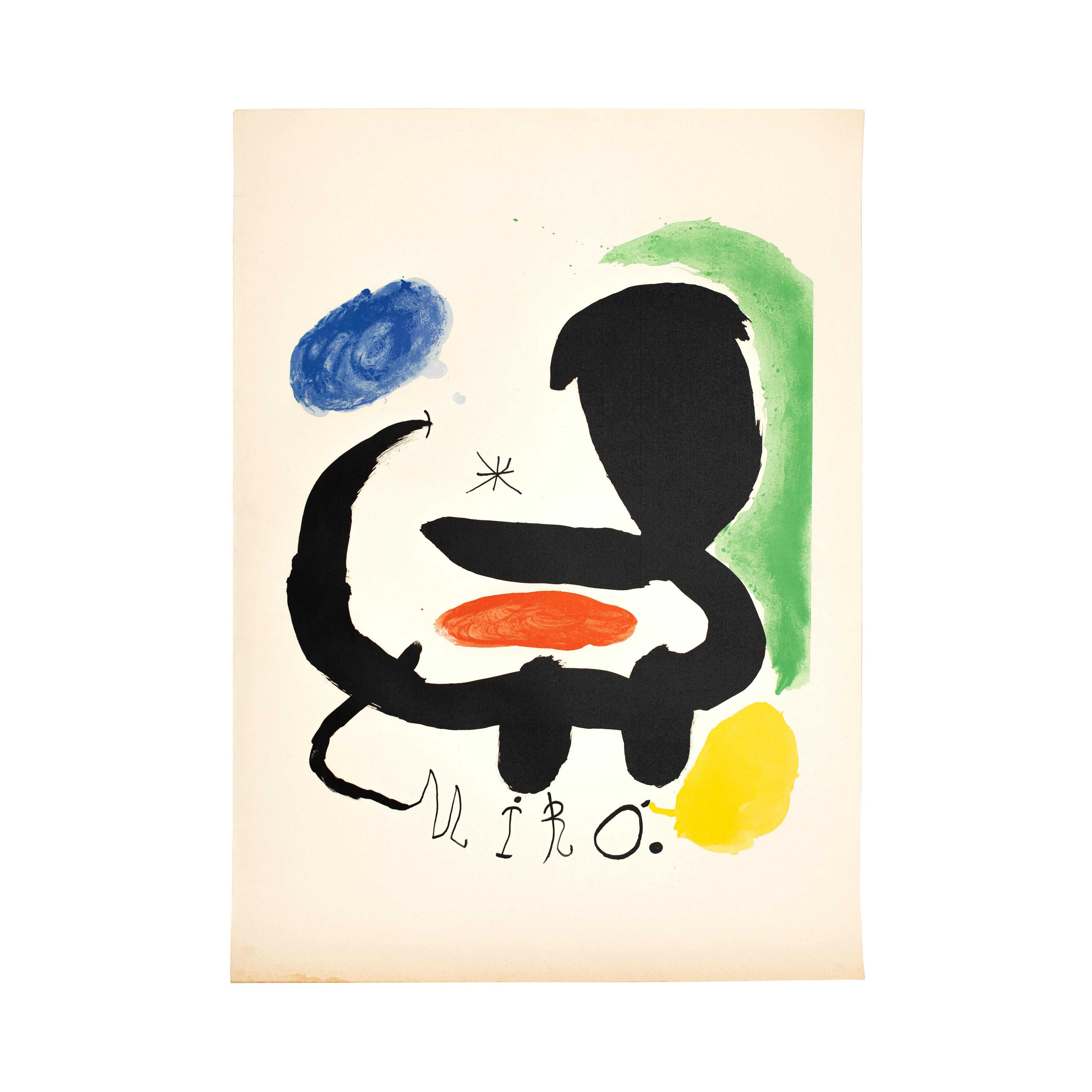 Lithography by Joan Miro, circa 1950

Signed on the stone.

In original condition, with minor wear consistent with age and use, preserving a beautiful patina.

Joan Miró i Ferrà (Catalan) 20 April 1893 – 25 December 1983) was a Catalan,