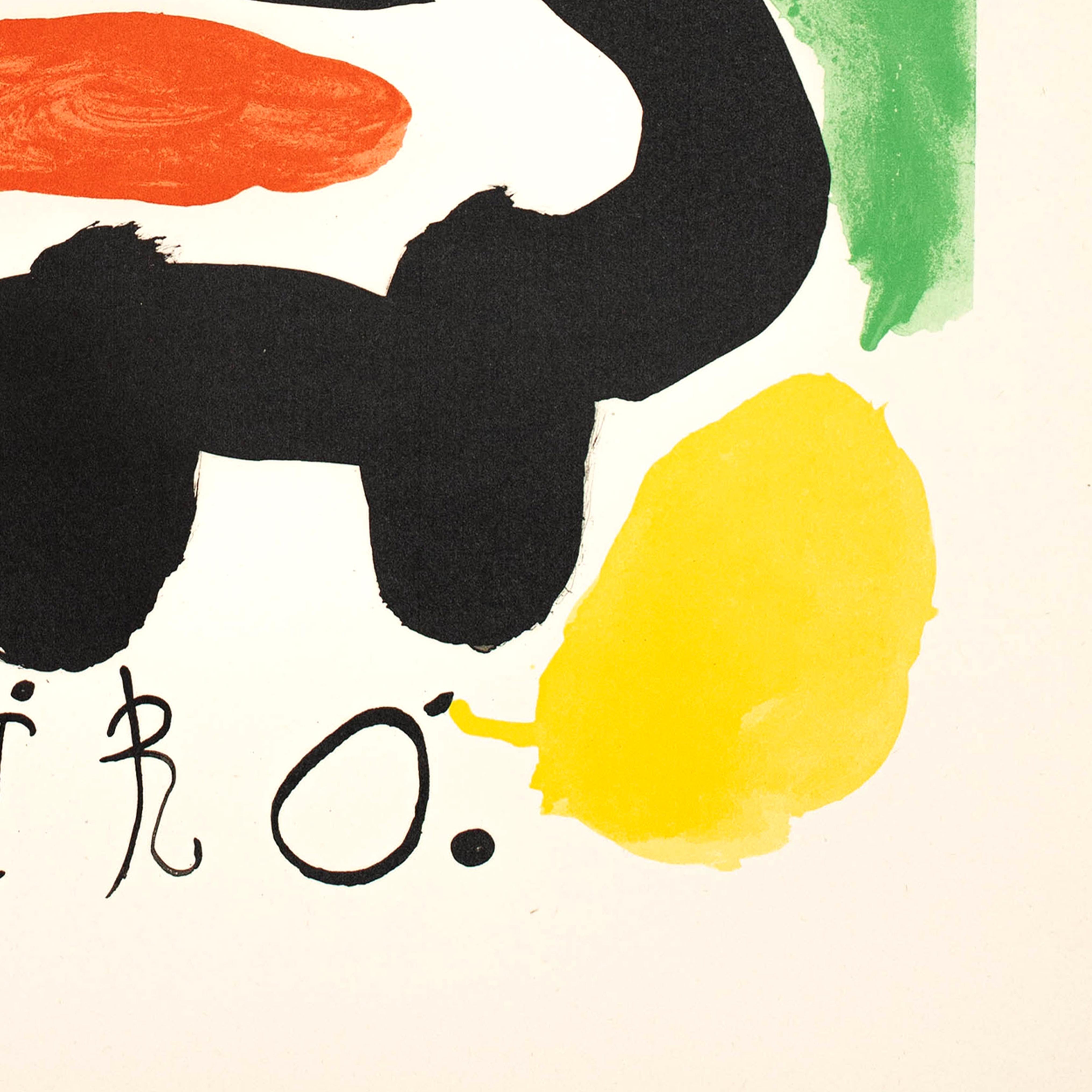 Mid-20th Century Joan Miró Lithography, circa 1950 For Sale