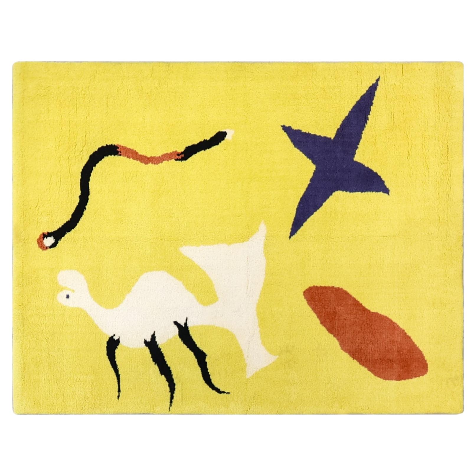 Joan Miró Mangouste Wool Tapestry Rug C. 1960 Edition Cuttoli Weil