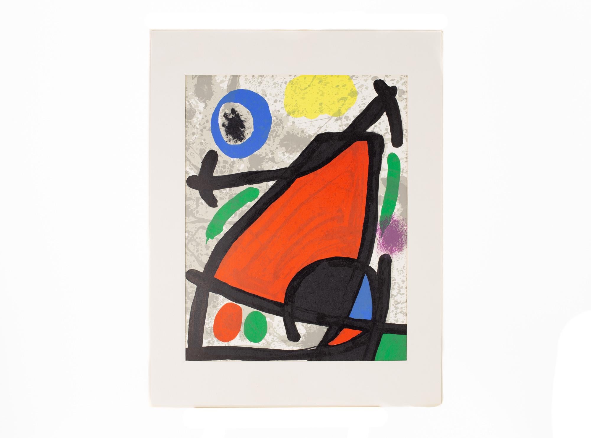 American Joan Miro Mid Century Abstract Art Print For Sale