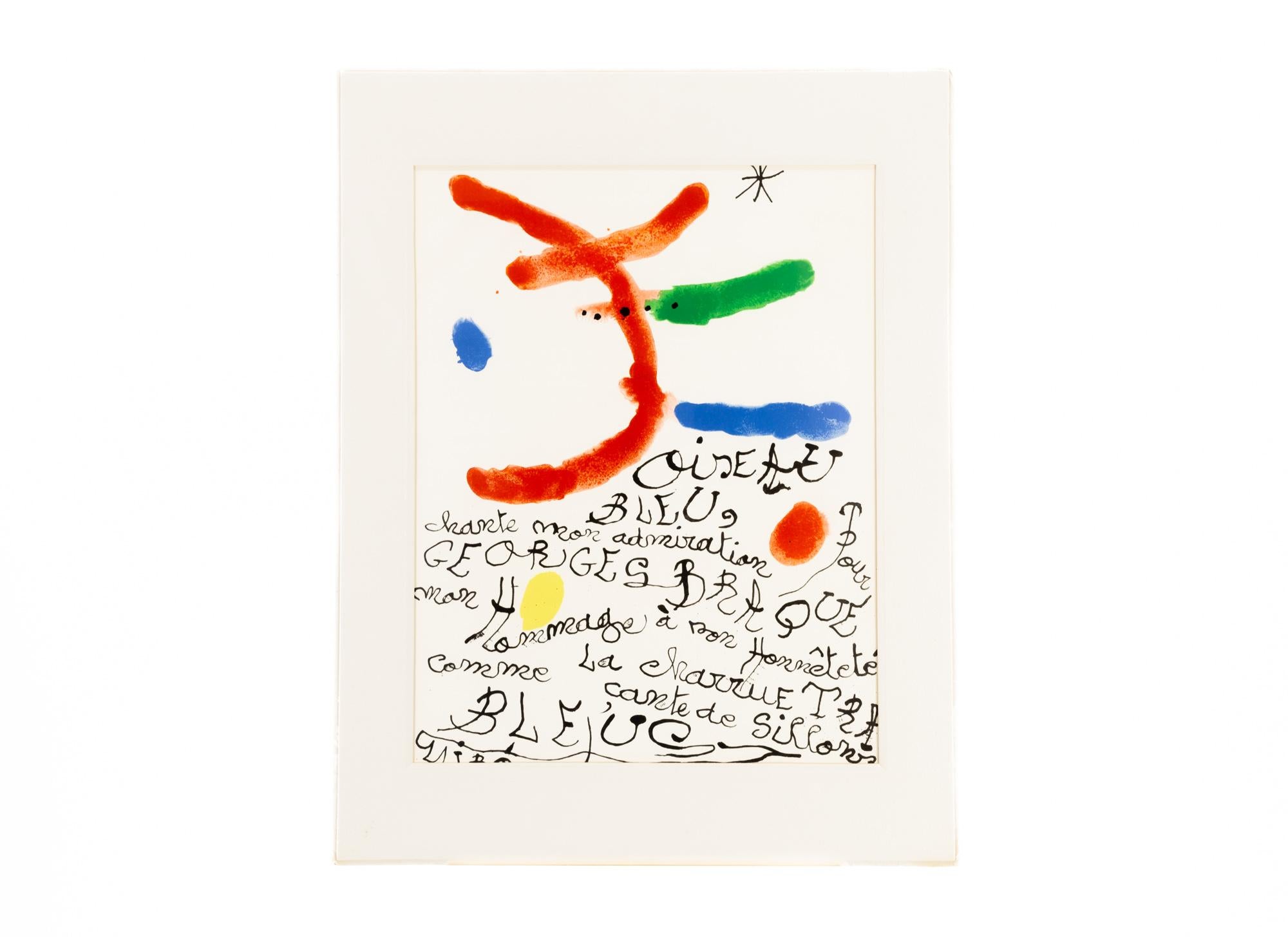 Joan Miro Impression d'art du milieu du siècle

Ce tirage mesure : 14 de large x .25 de profondeur x 18 pouces de haut

Ce tirage est en excellente condition vintage avec des marques mineures, des bosses et de l'usure.

Nous prenons nos photos
