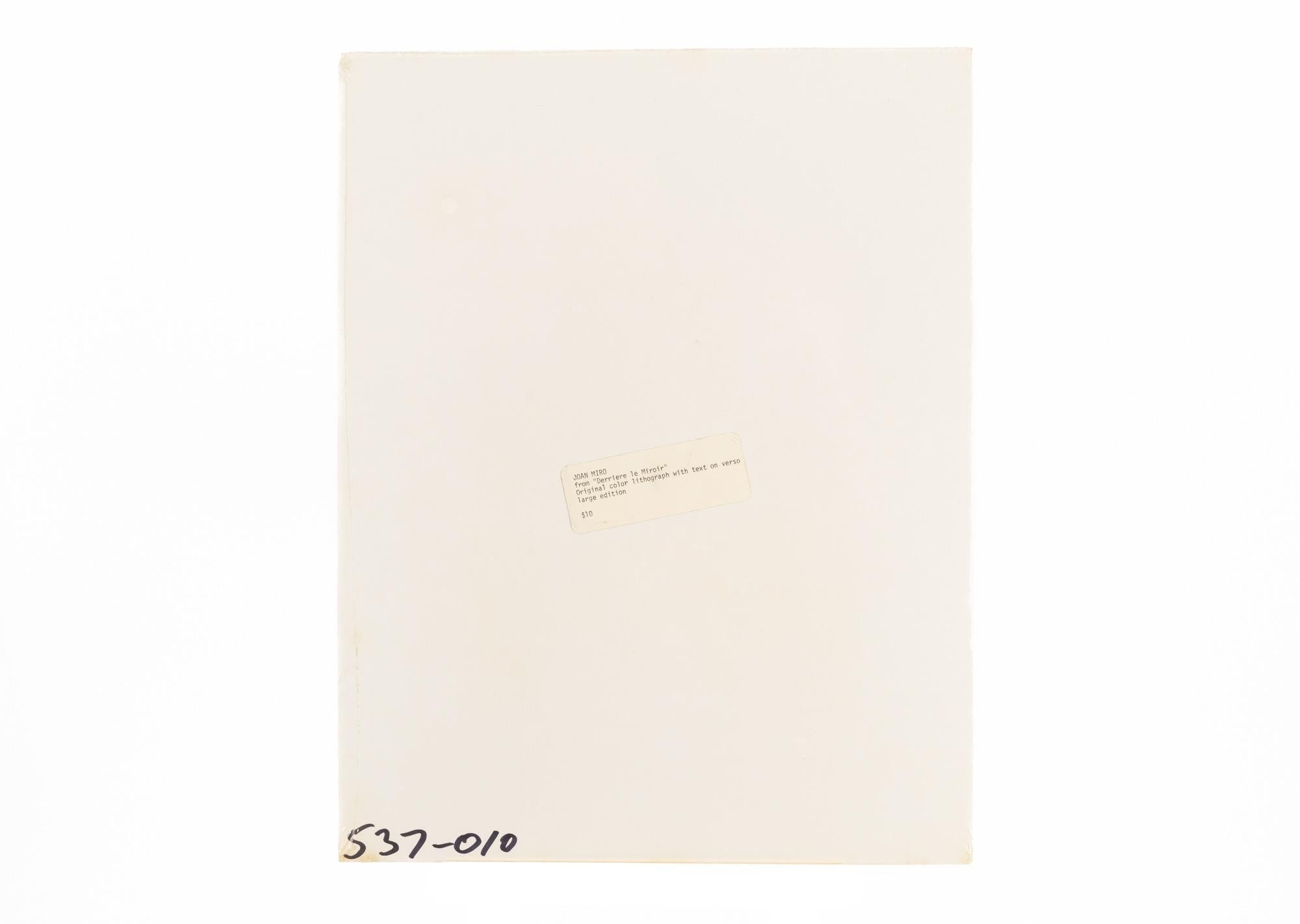 Mid-Century Modern Joan Miro Mid Century Art Print For Sale