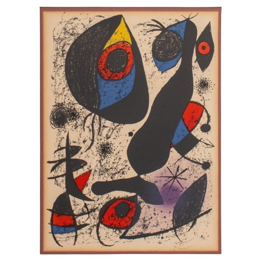 Joan Miro "Miro a l'Encre" Color Lithograph For Sale