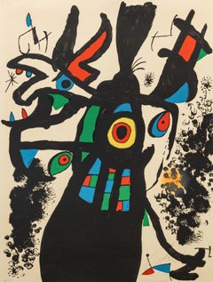 Joan Miro Montroig 3 (M. 955) Signed Modern Lithograph in Colors H.C. 3/10