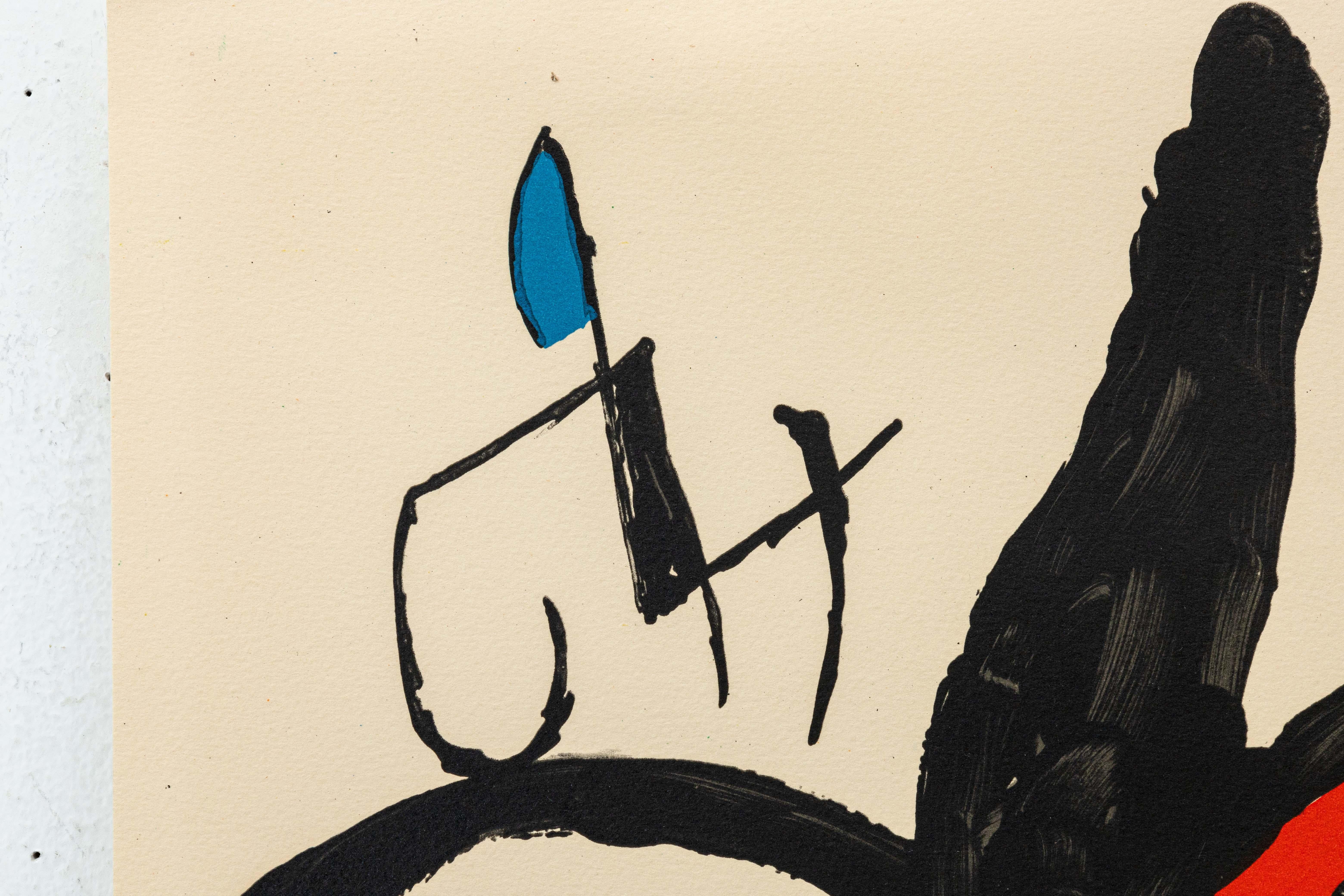 Joan Miro Montroig 3 (M. 955) Signierte Moderne Lithographie in Farben H.C. 3/10 (Spanisch) im Angebot