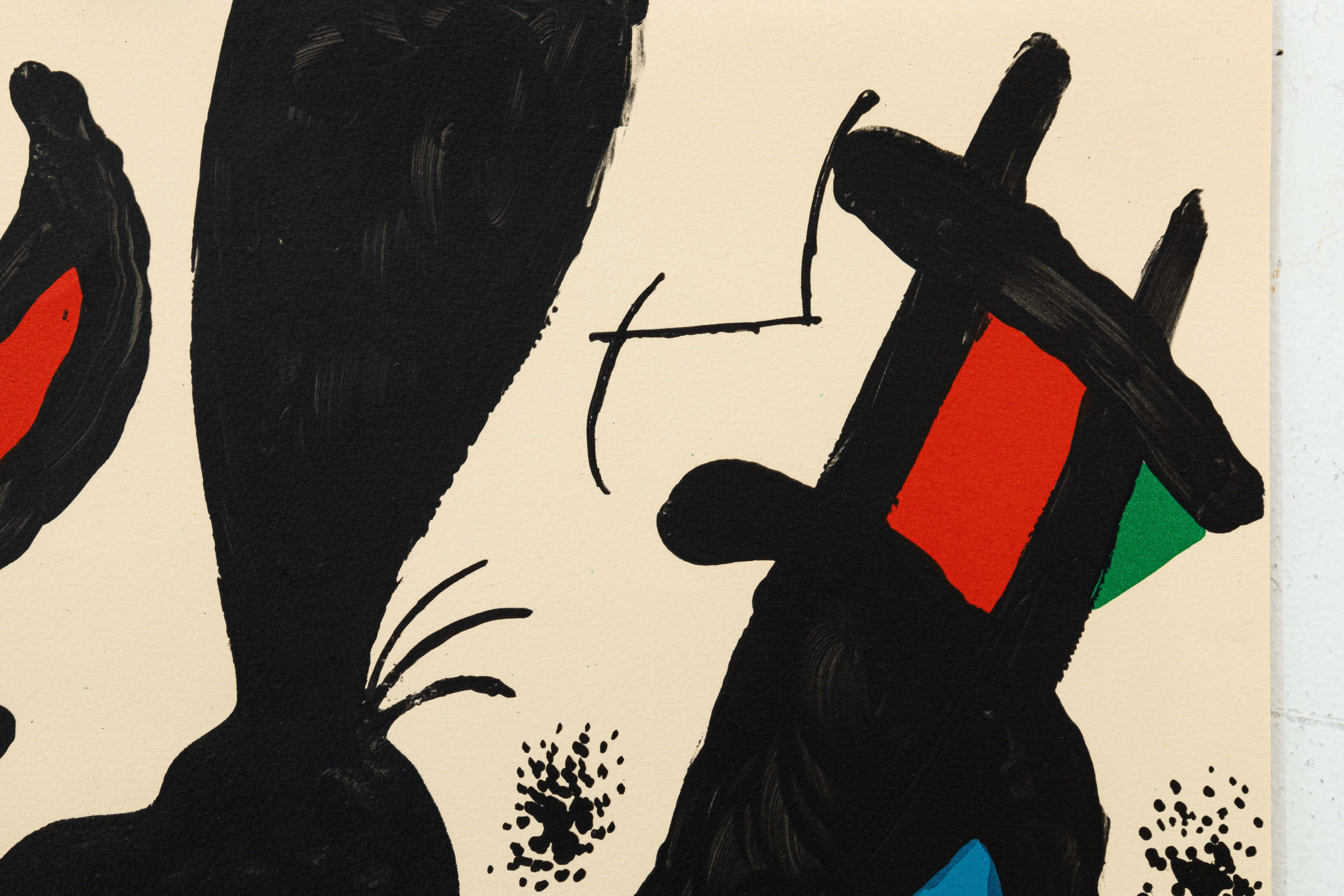 Joan Miro Montroig 3 (M. 955) Signierte Moderne Lithographie in Farben H.C. 3/10 im Zustand „Gut“ im Angebot in Keego Harbor, MI