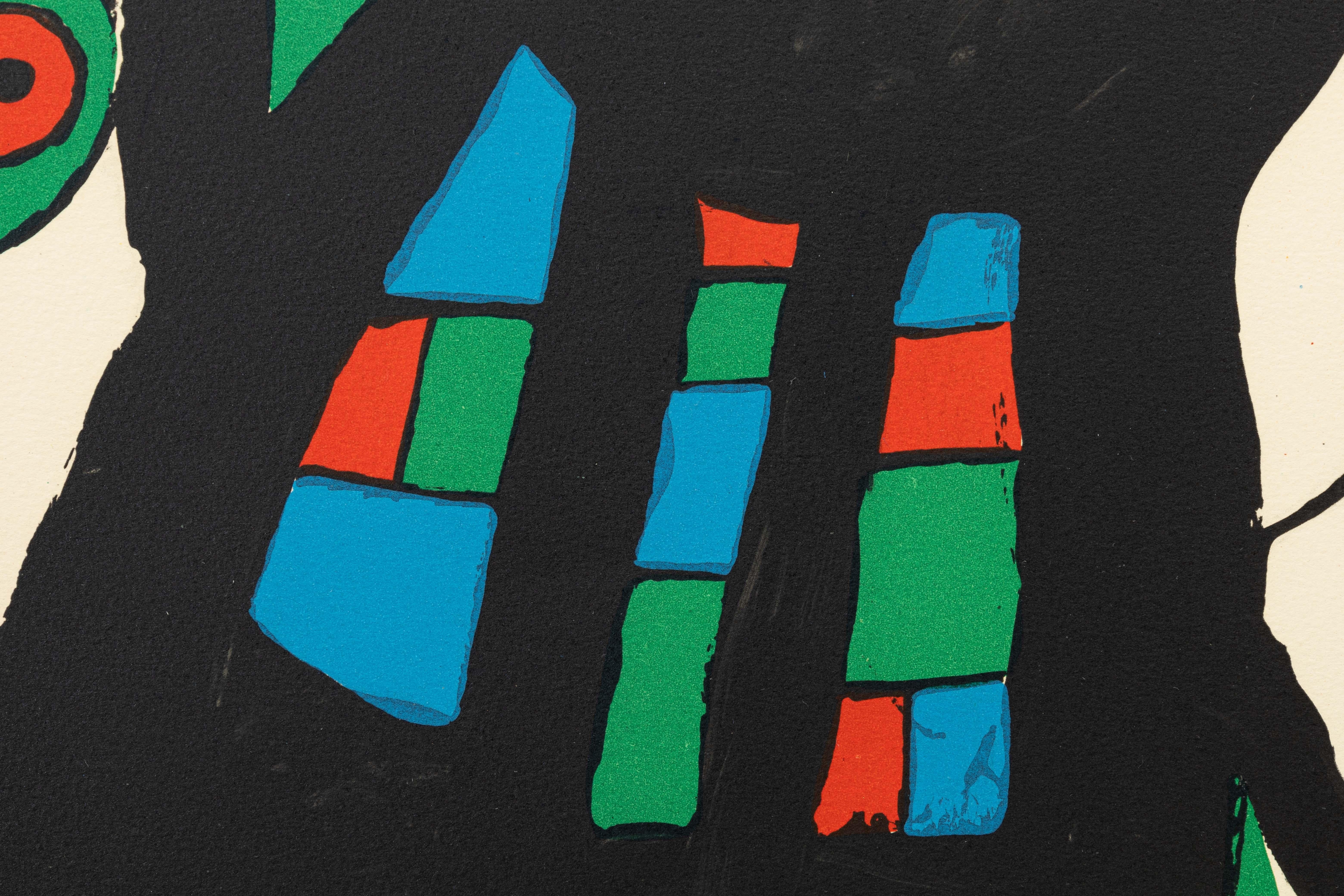 Joan Miro Montroig 3 (M. 955) Signierte Moderne Lithographie in Farben H.C. 3/10 im Angebot 1