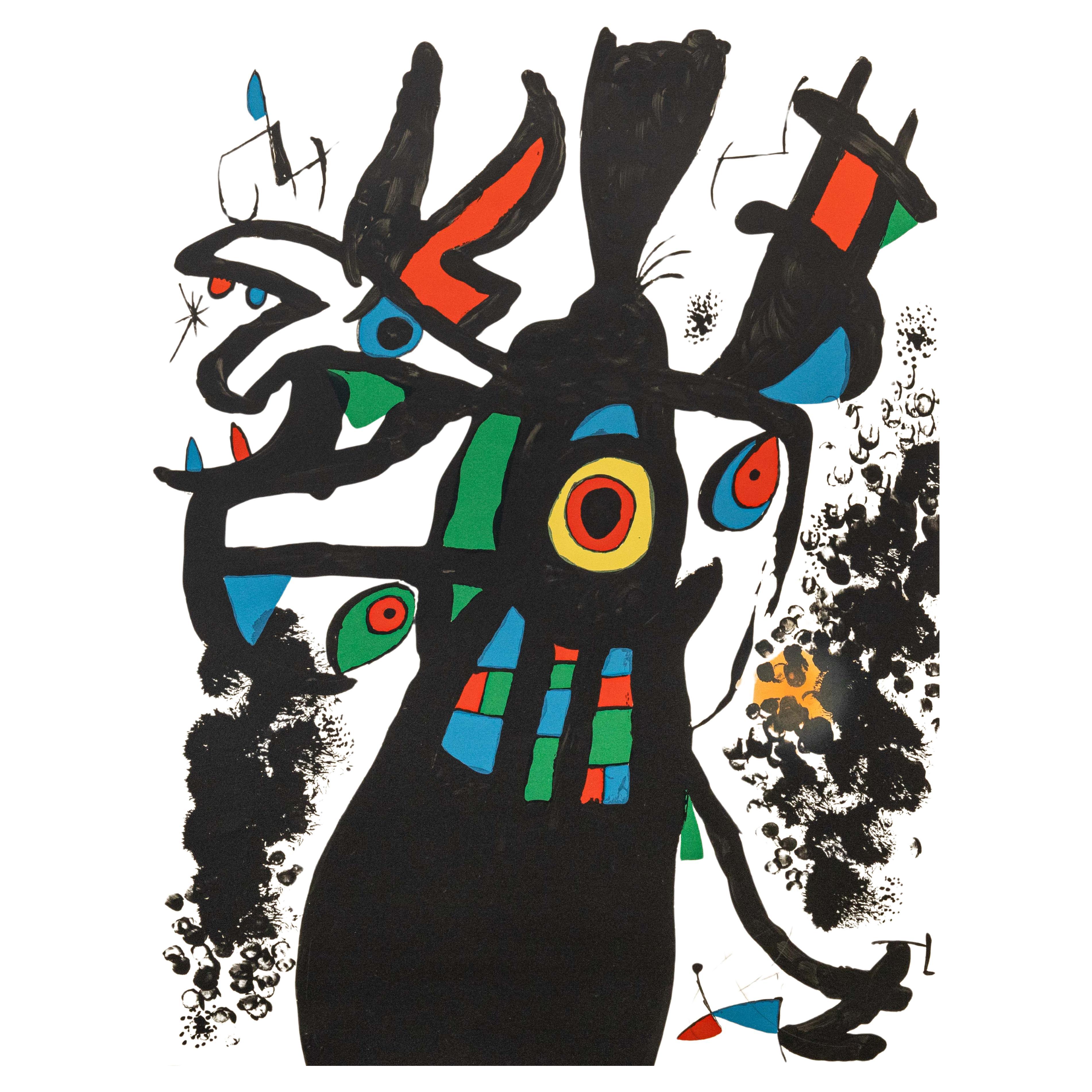 Joan Miro Montroig 3 (M. 955) Signed Modern Lithograph in Colors H.C. 3/10