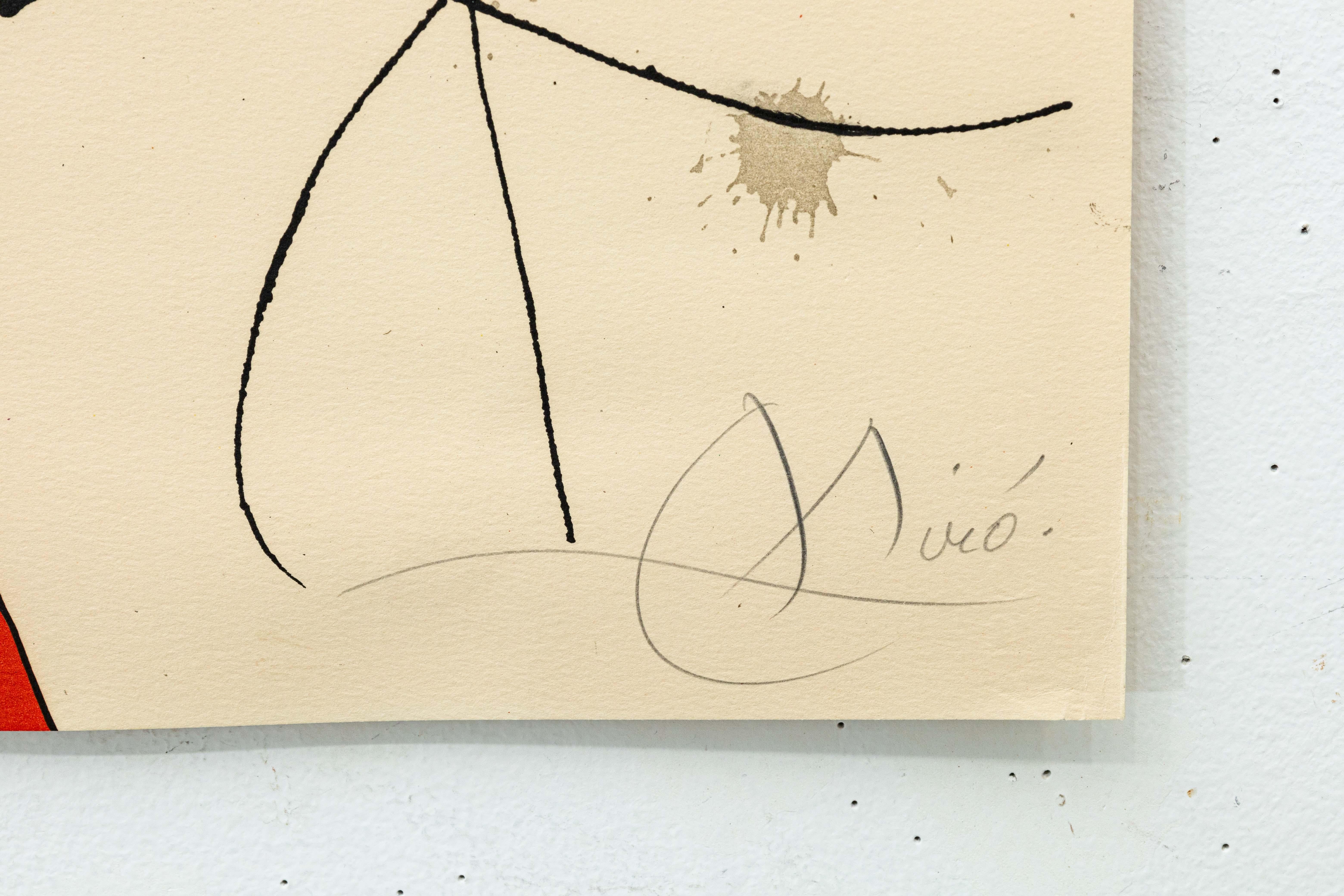 Joan Miro Montroig 4 (M. 956) Signierte Moderne Lithographie in Farben H.C. 7/10 im Angebot 5