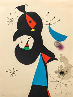 Joan Miro Montroig 4 (M. 956) Signed Modern Lithograph in Colors H.C. 7/10